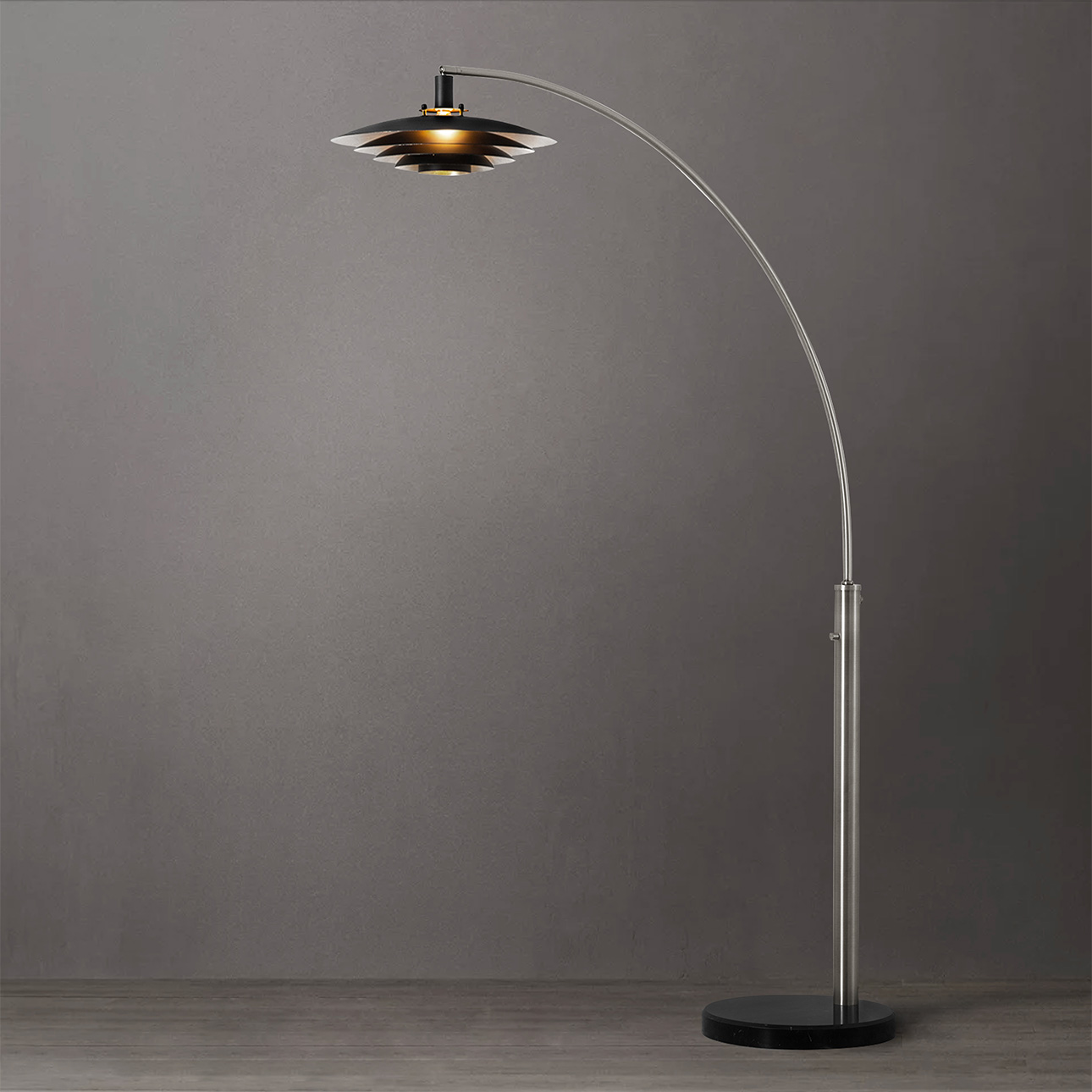 Nova Of CA - Rancho Mirage 1 Light Arc Floor Lamp