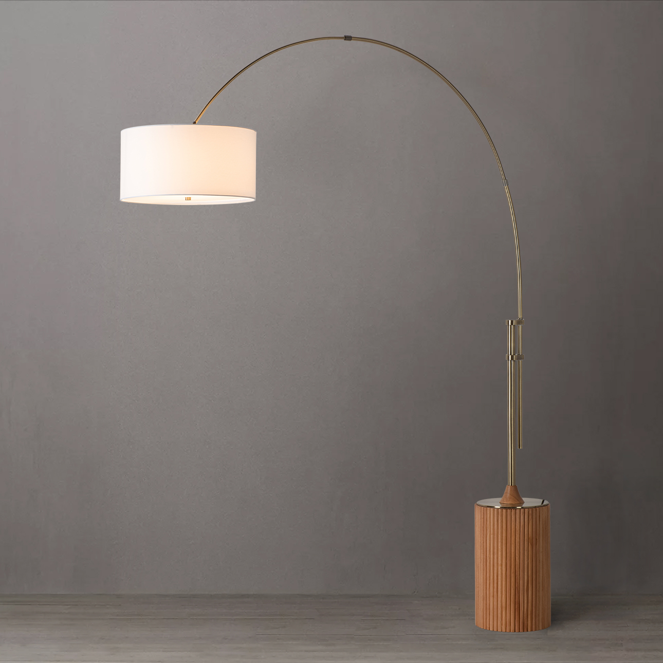 Nova Of CA Tambo Arc Floor Lamp - Natural Ash