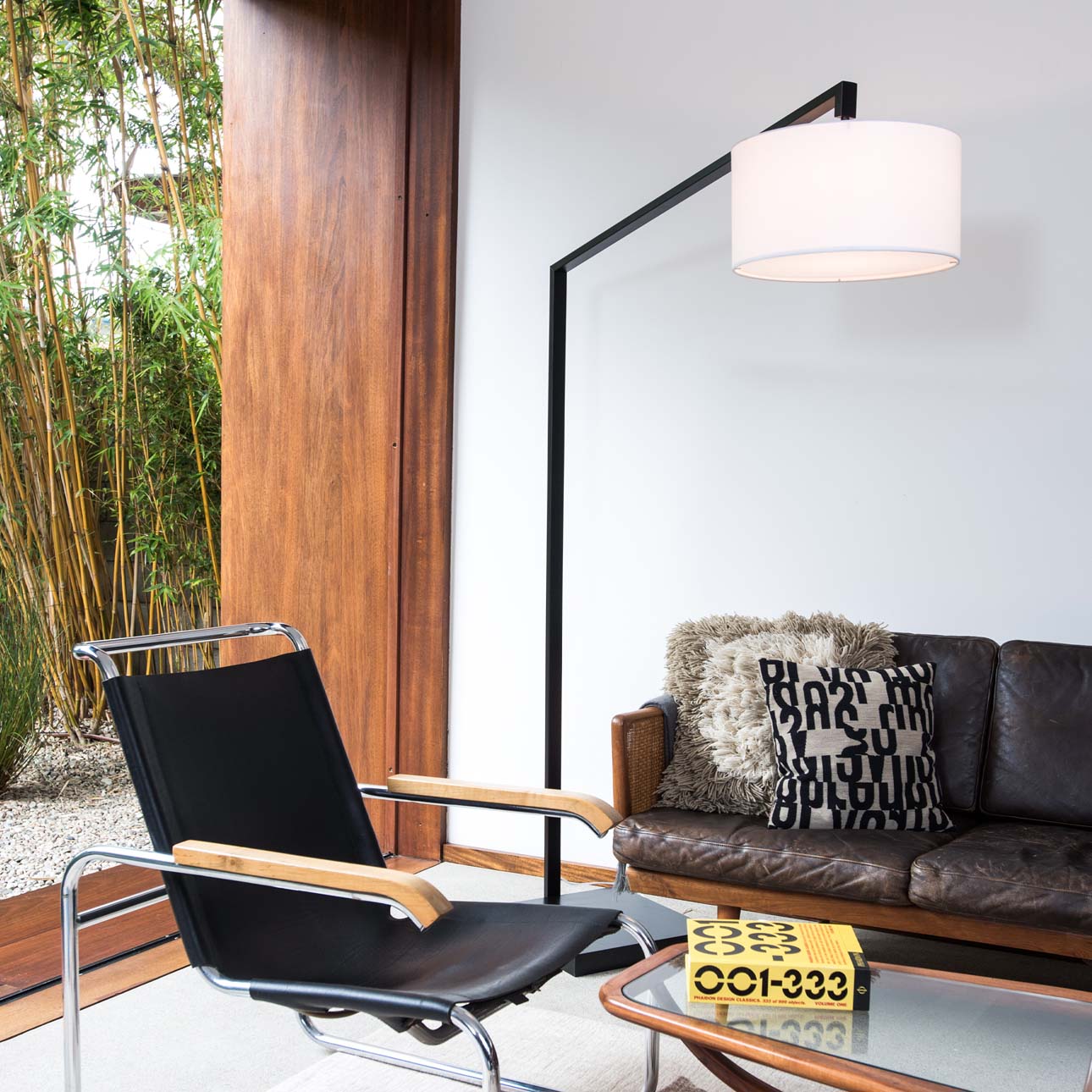 Nova Of CA - Stretch Chairside Arc Floor Lamp Matte Black 75" Height