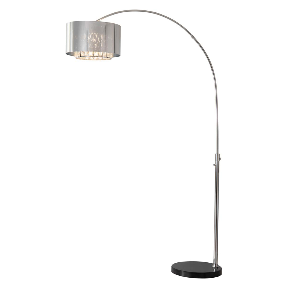 Nova Of CA - Marilyn 1 Light Arc Floor Lamp Chrome