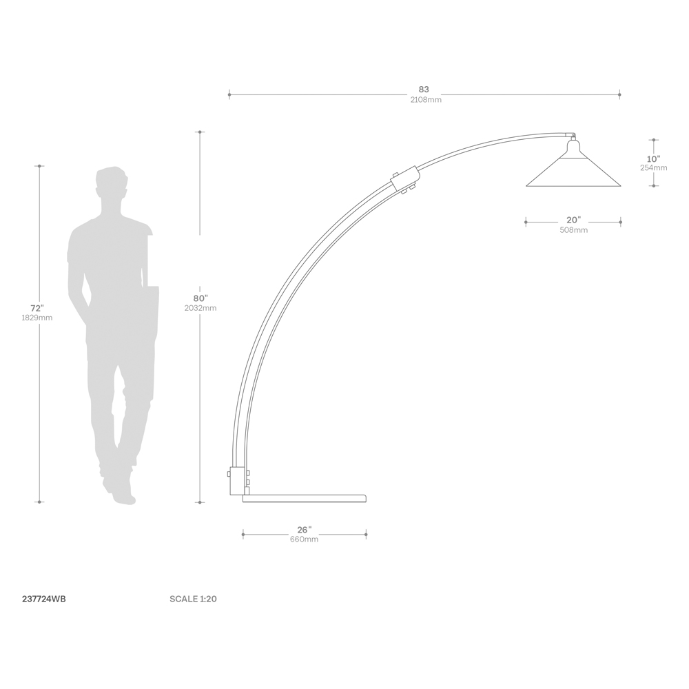 Nova Of CA - Melmar Arc Floor Lamp