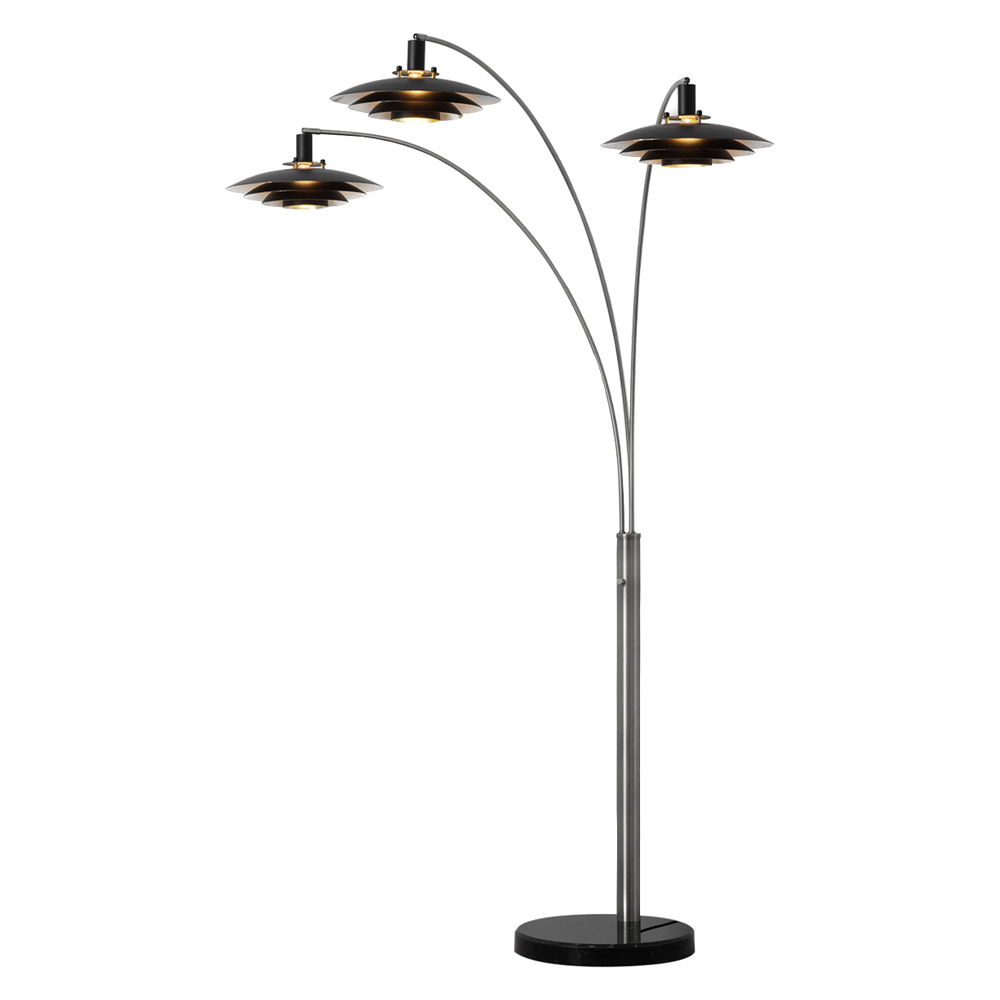Nova Of CA - Rancho Mirage 3 Light Arc Floor Lamp
