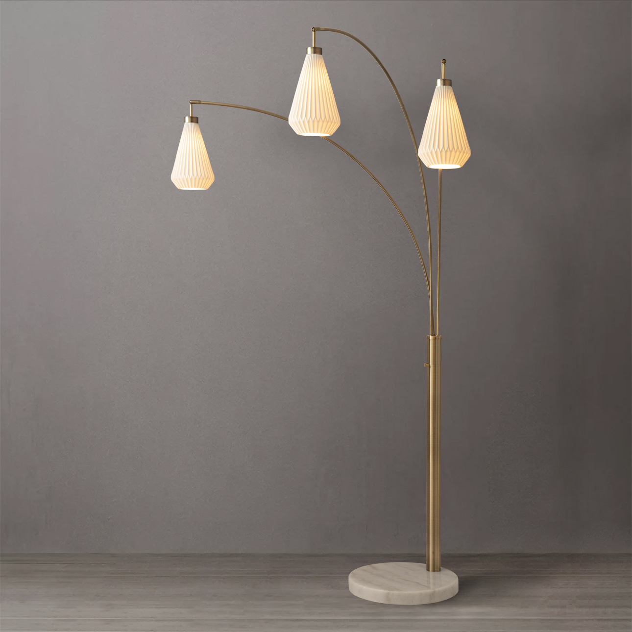 Nova Of CA - Concord 3 Light Arc Floor Lamp