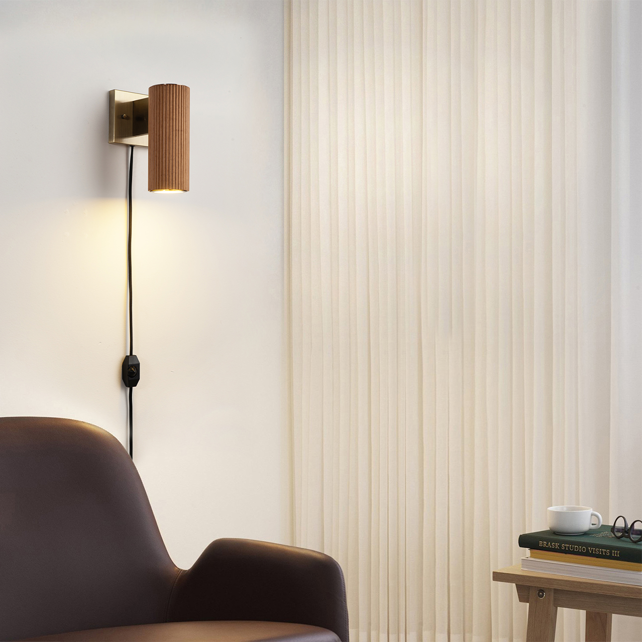 Nova Of CA Tambo Wall Sconce - Natural Ash