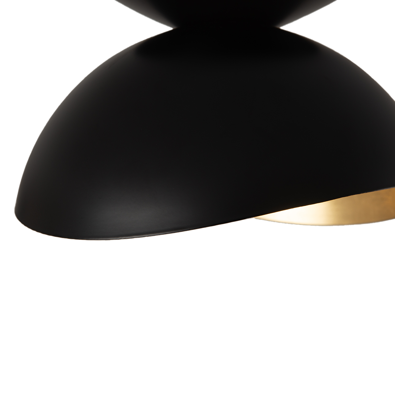 Nova Of CA - Luna Bella Flush Mount Ceiling Light Brass/Matte Black/Gold Leaf