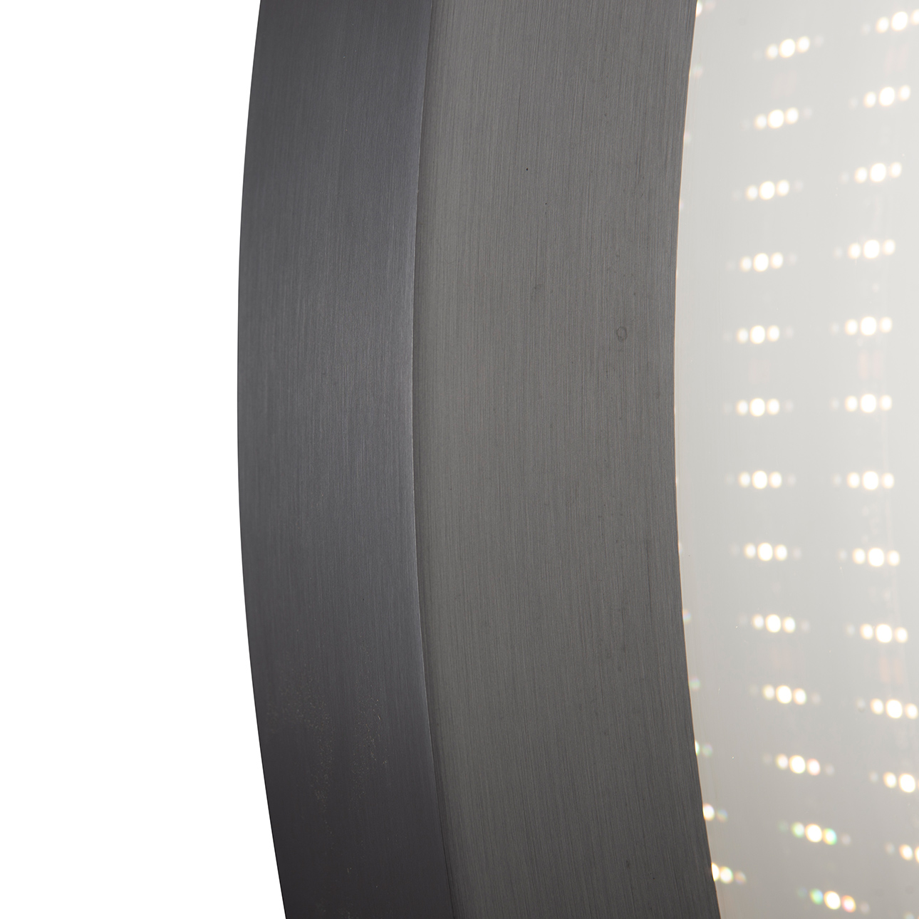 Nova Of CA Starfall Vanishing Infinity LED Round Wall Mirror - Gunmetal