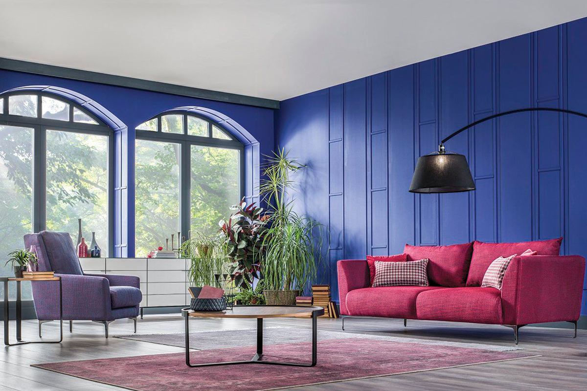 Nova - Gravity Exen Burgundy 3-Seater Sofa