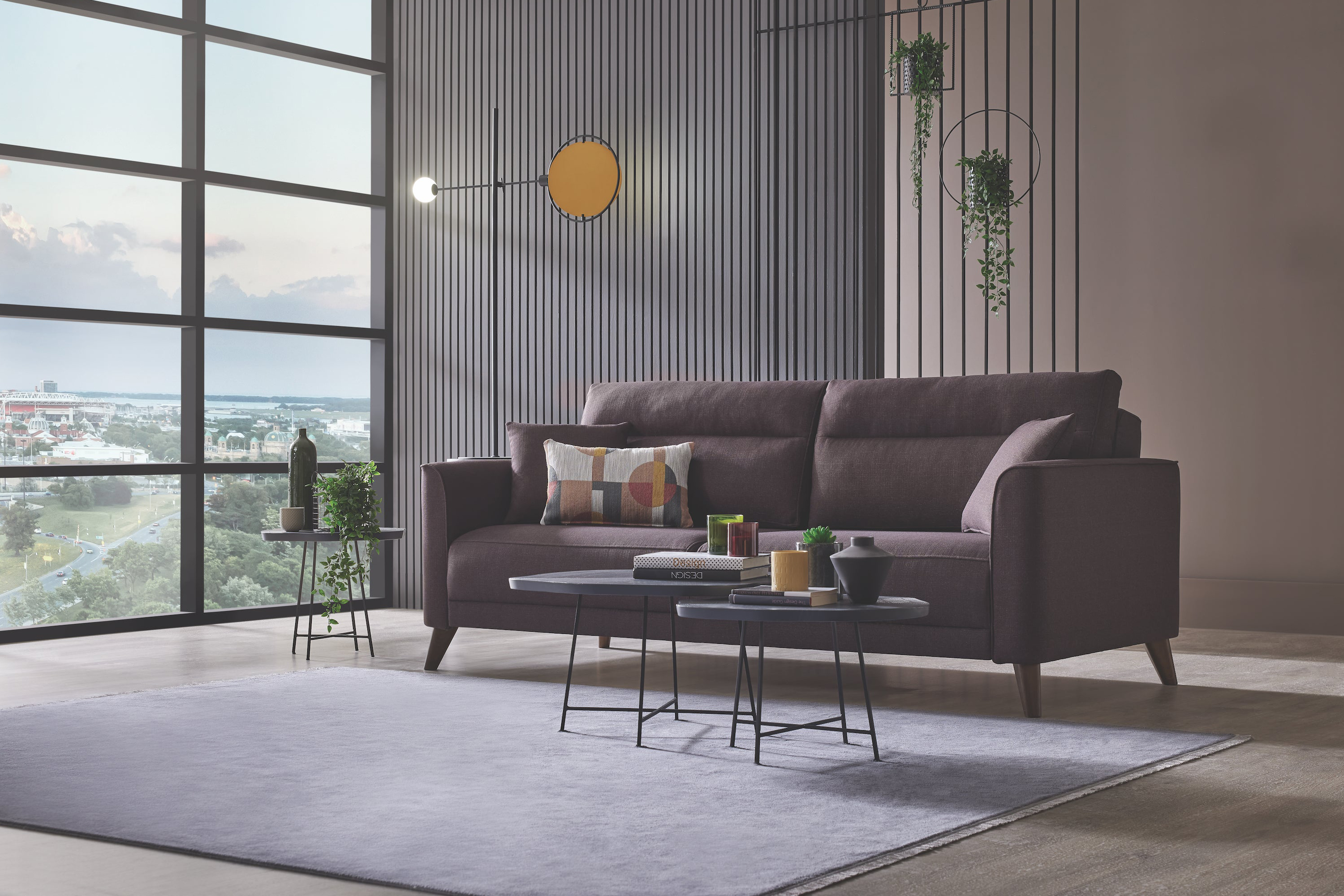 Nova Alto 3-Seater Sofa Bed with Storage - Brown