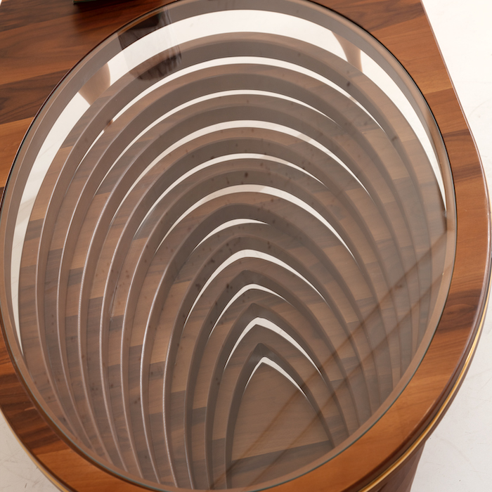 Nova - 033 Walnut/Gold Coffee Table
