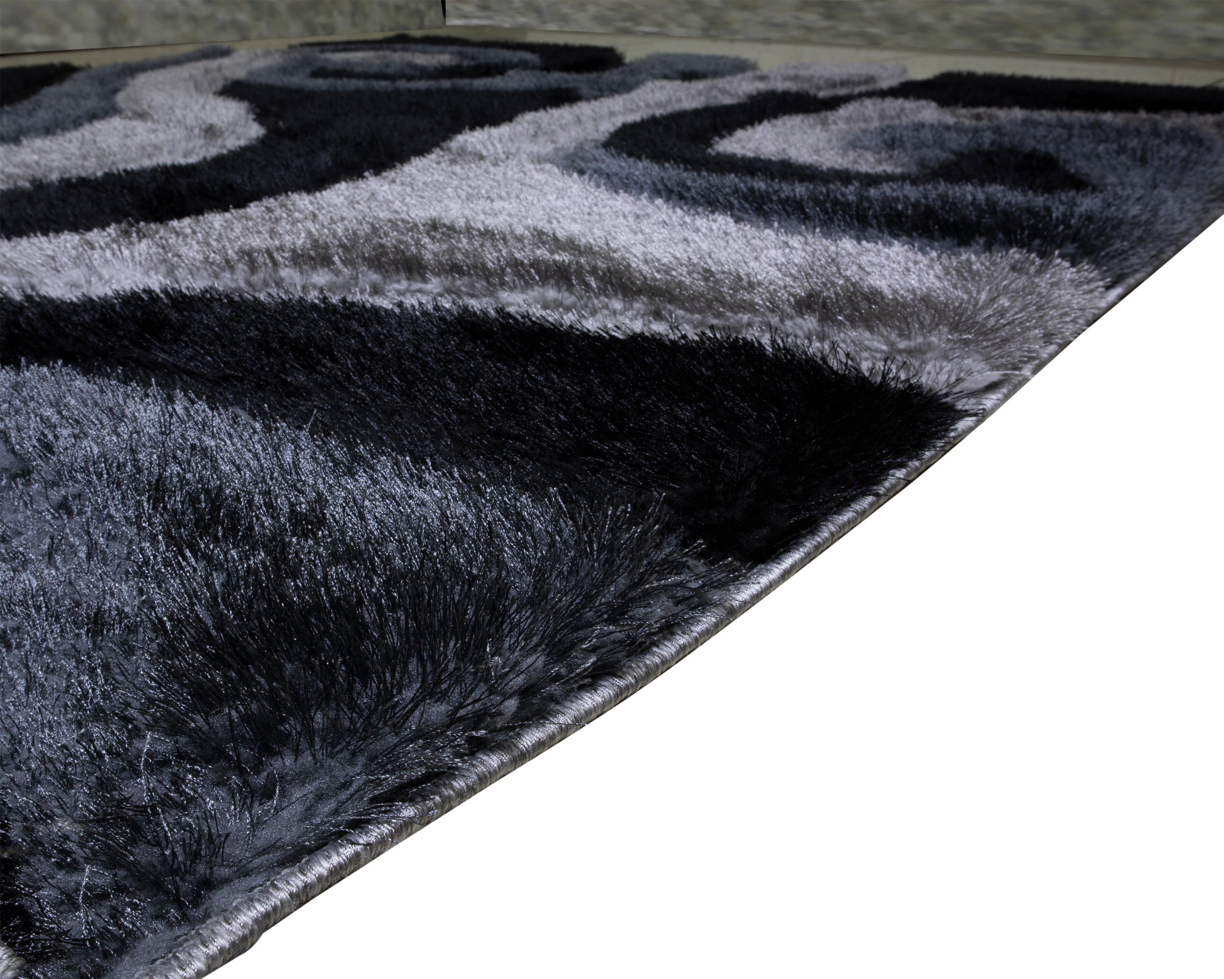 Nova 3D555 Shaggy Area Rug - Gray