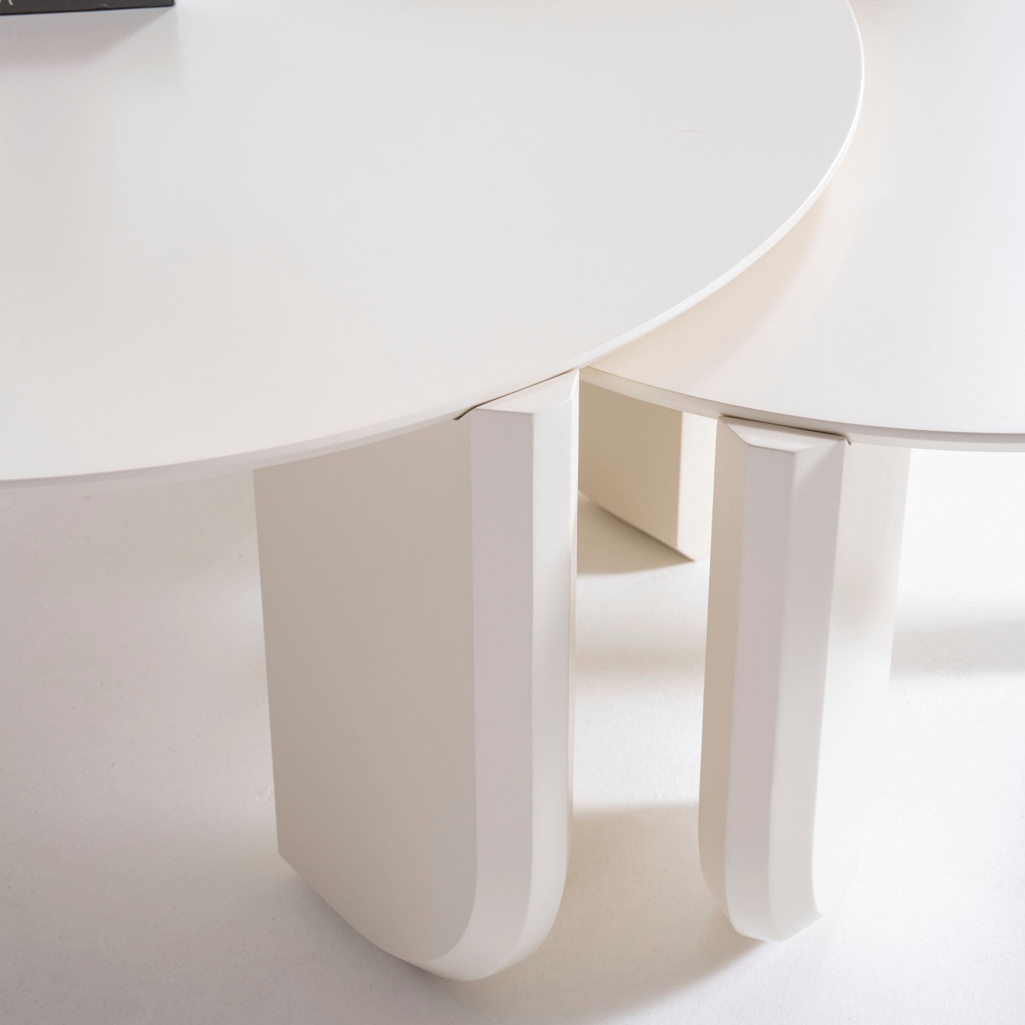 Nova 720 Cream 3 Pc Coffee Table Set