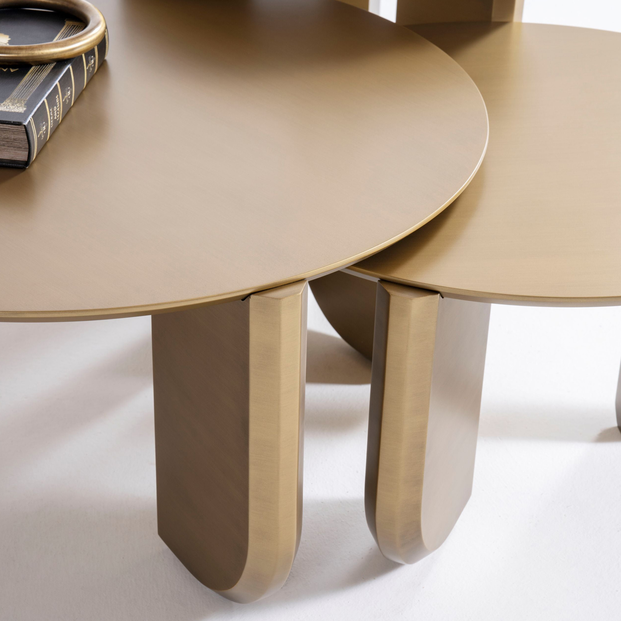 Nova 720 Gold 3 Pc Coffee Table Set