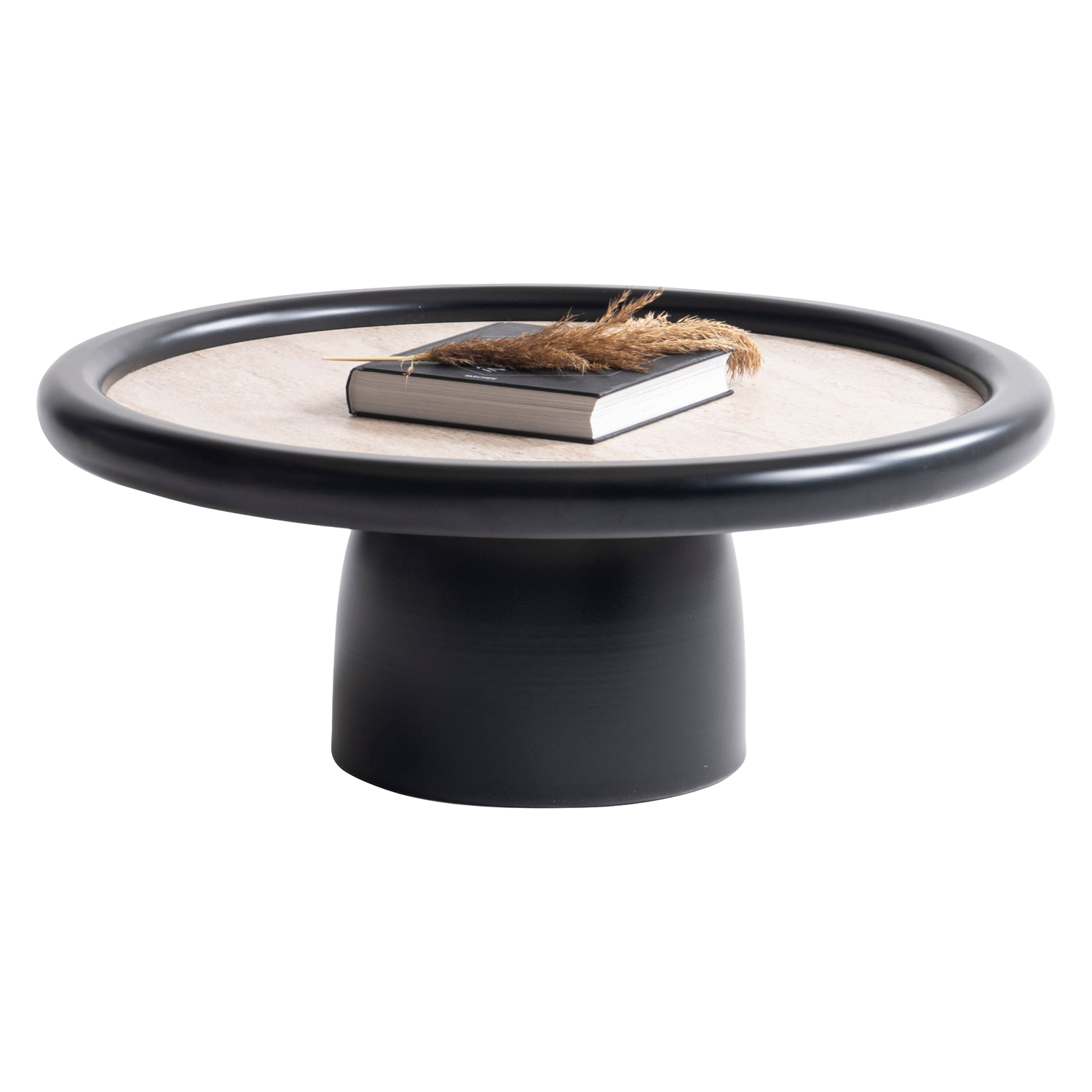 Nova 950 Black Travertine 3 Pc Coffee Table Set