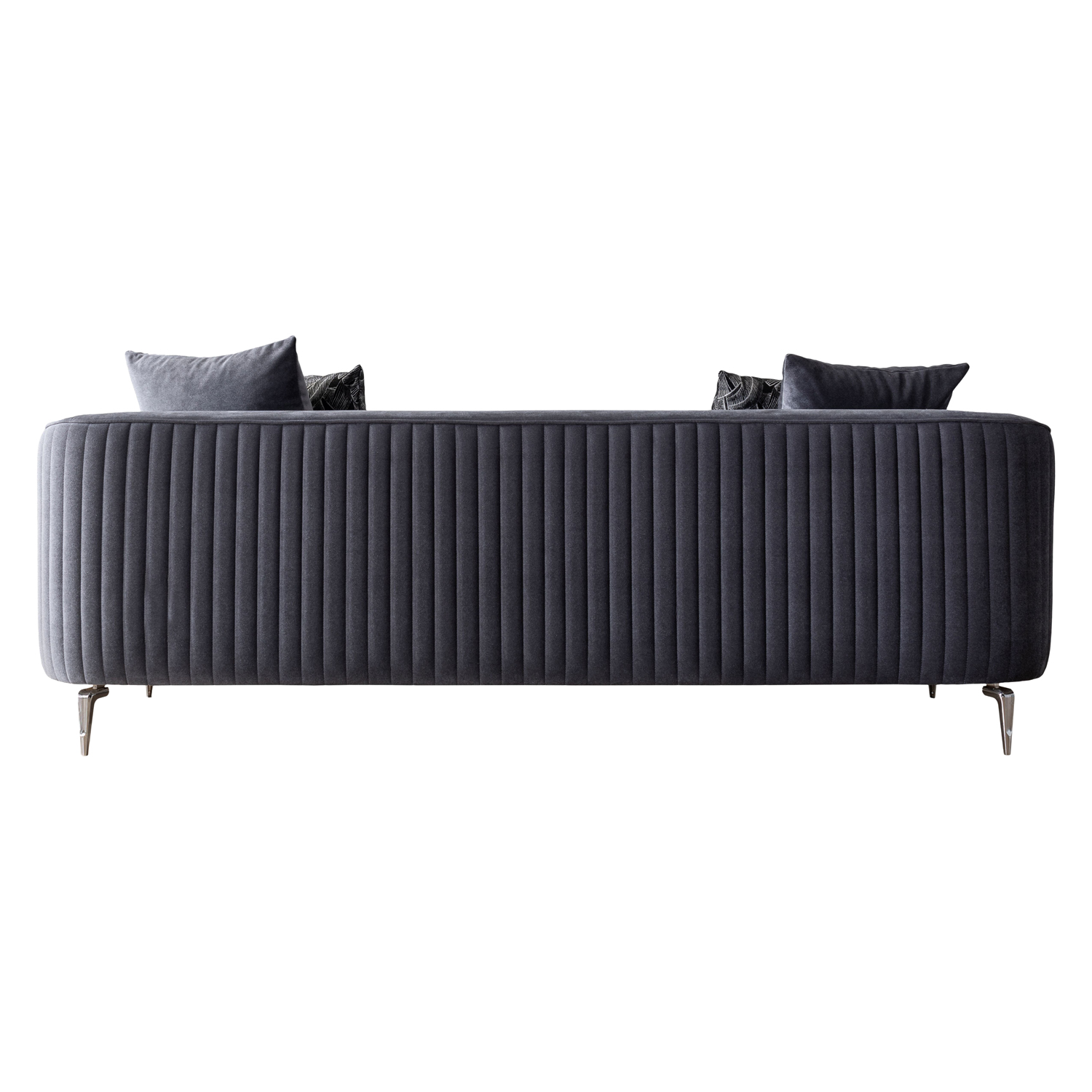 Nova - Angela Gray Velvet Sofa 91" & Loveseat 71"