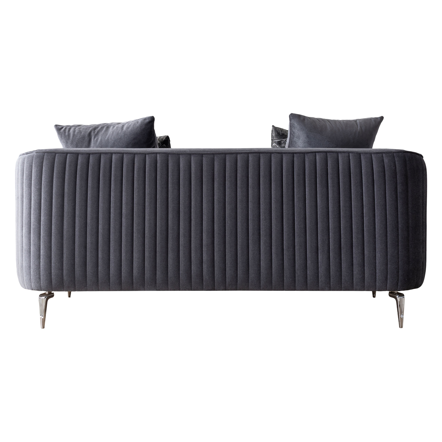 Nova - Angela Gray Velvet Sofa 91" & Loveseat 71"