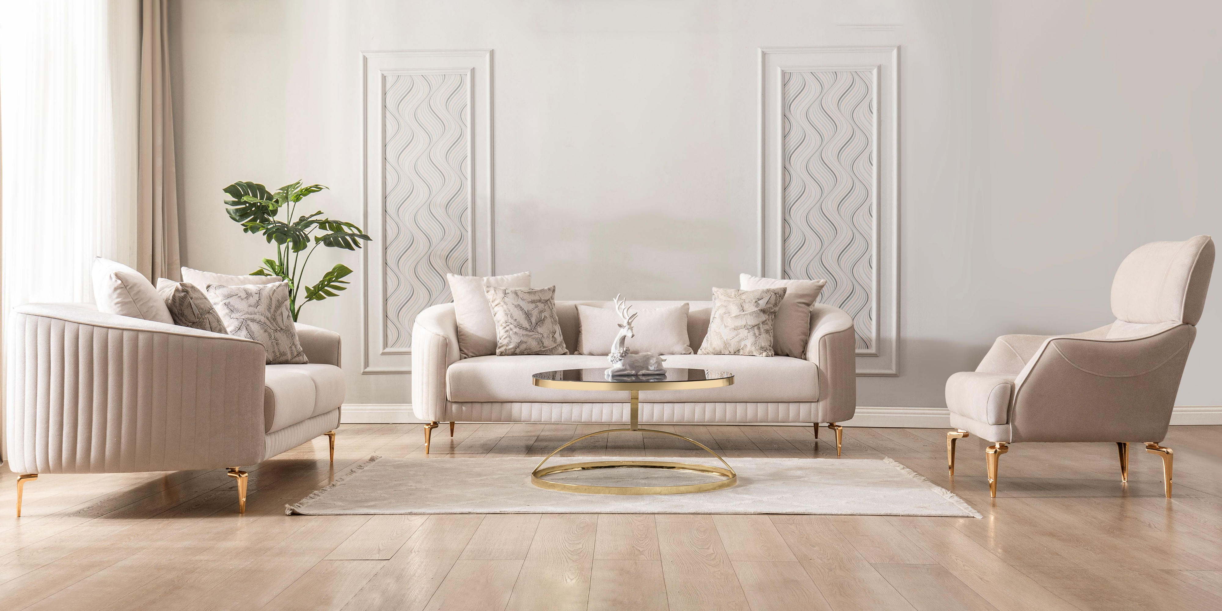 Nova Angela Ivory Velvet Chair