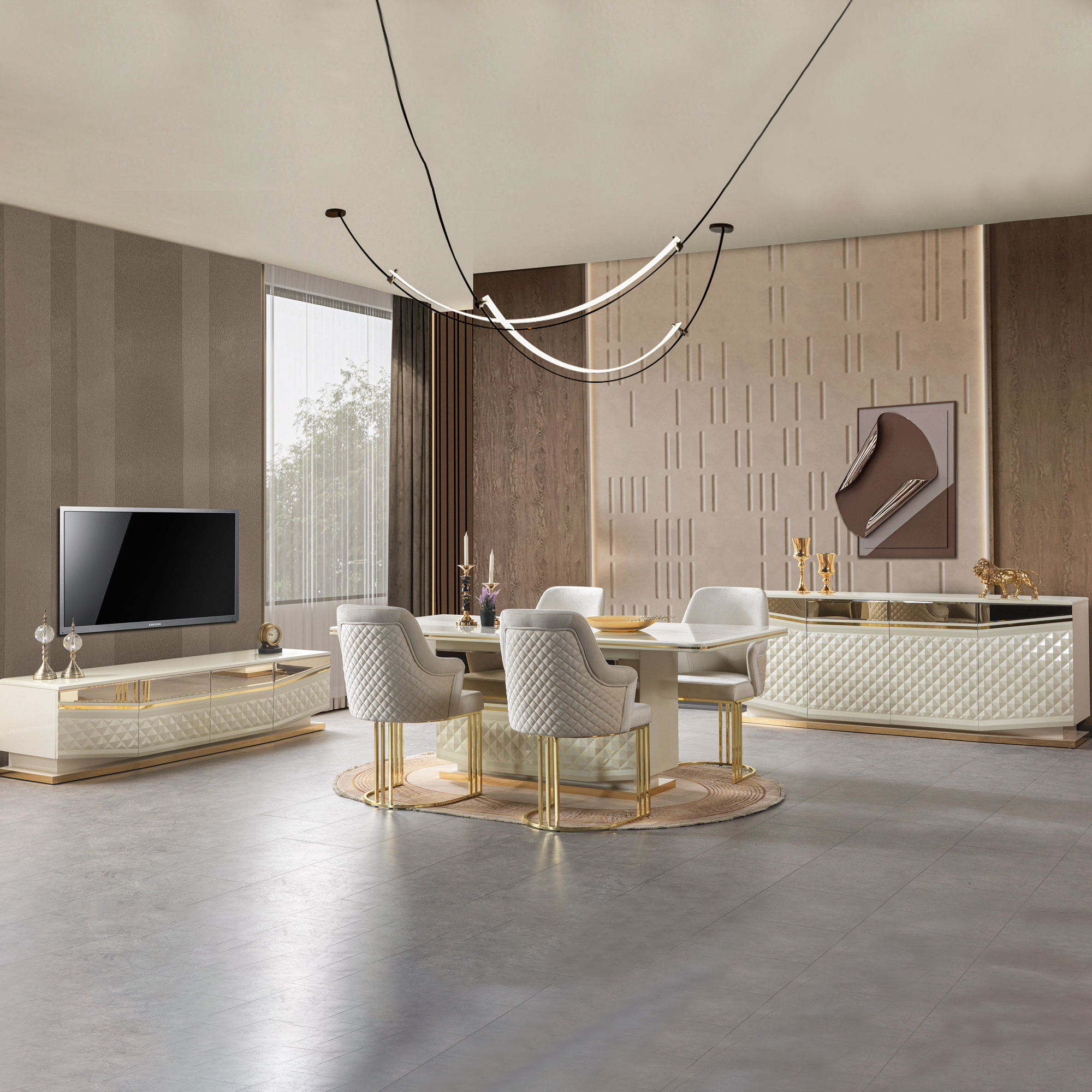 Nova - Anica Ivory 7-Piece Dining Set