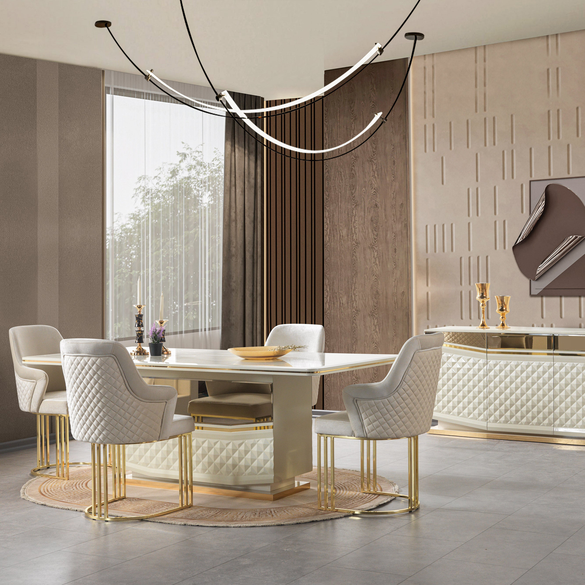 Nova - Anica Ivory 7-Piece Dining Set