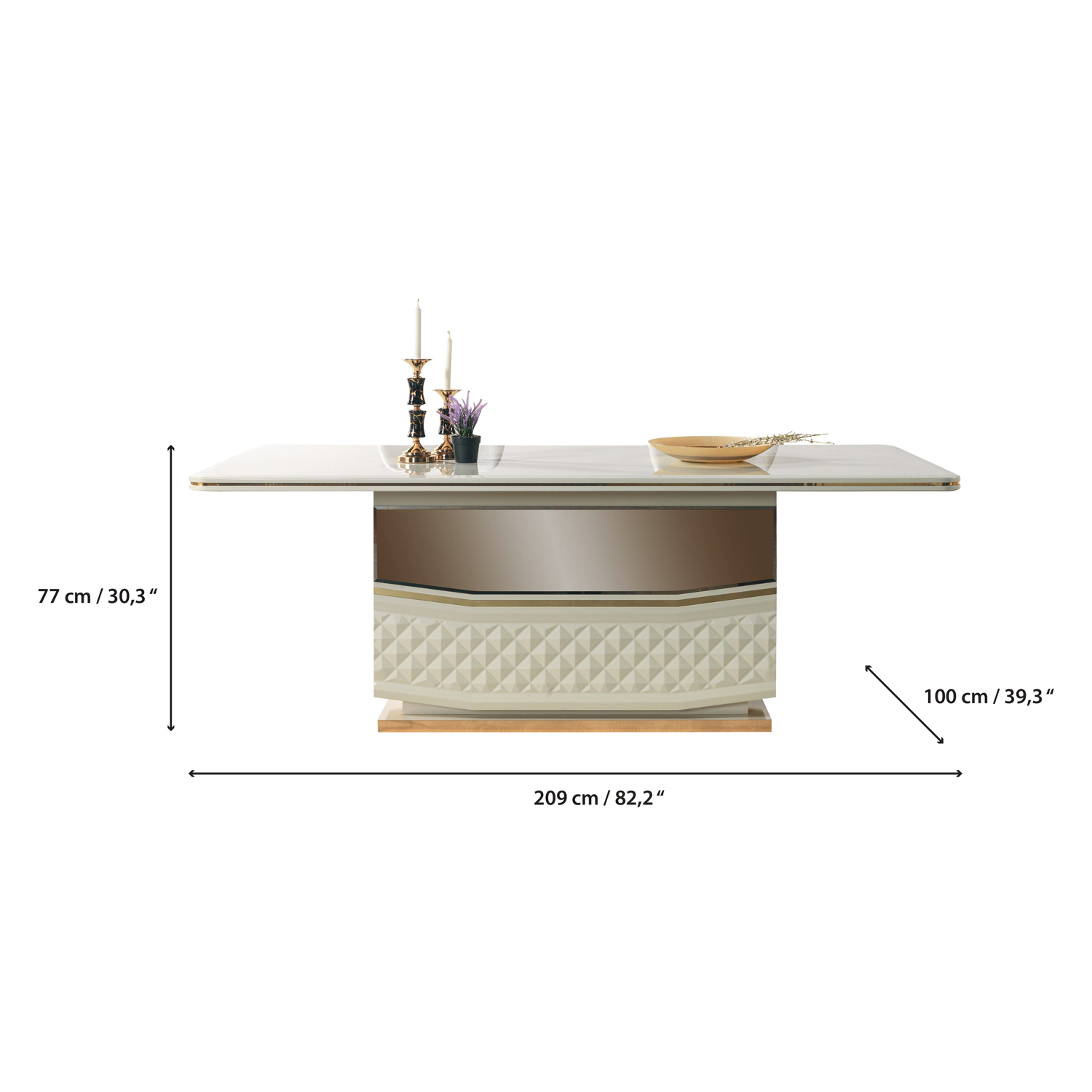 Nova - Anica Ivory 7-Piece Dining Set