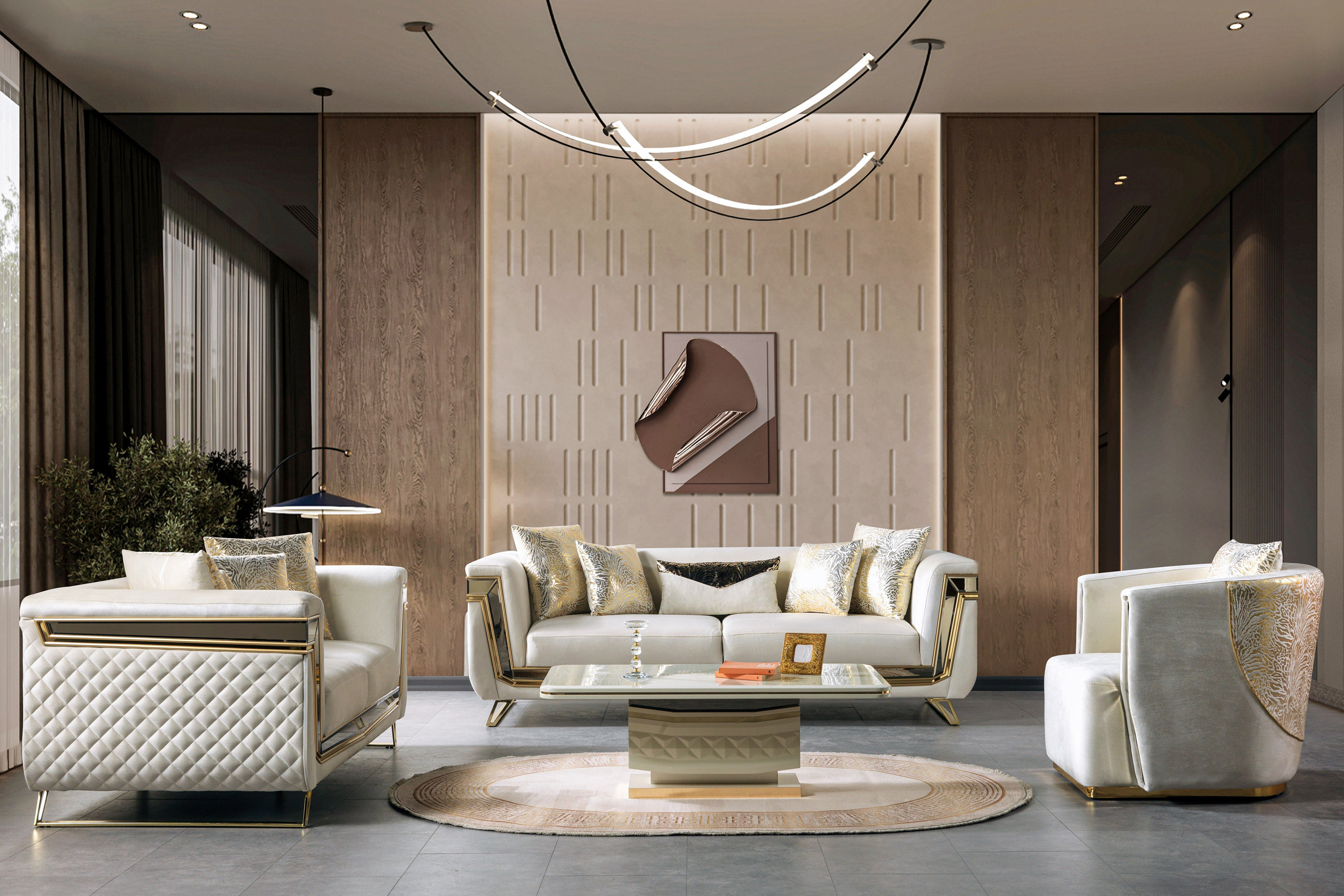 Nova - Anica Ivory Velvet Chair