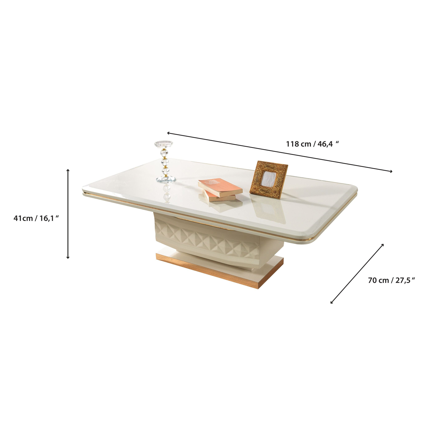 Nova - Anica Ivory Coffee Table