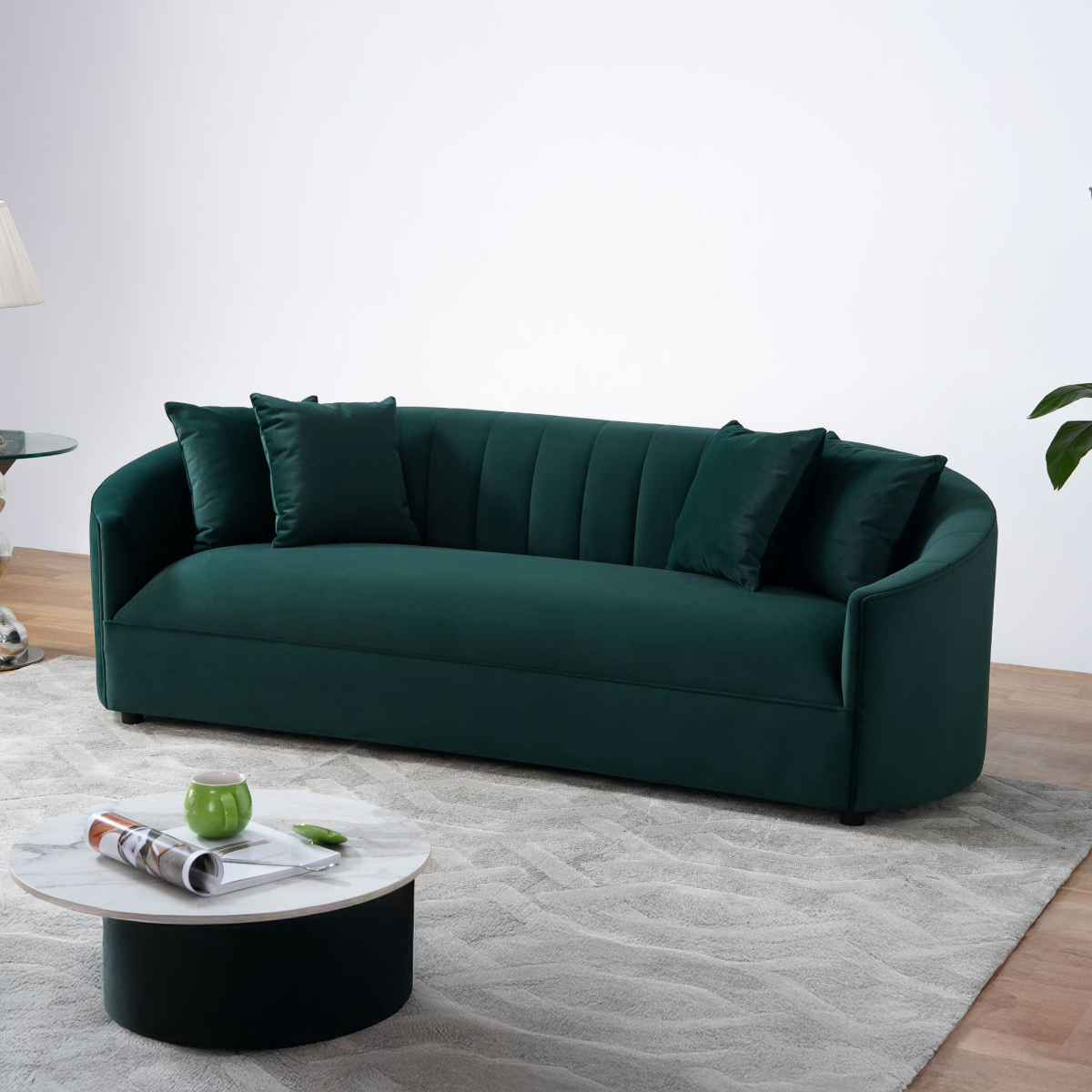Nova - Kyle Green Velvet Sofa