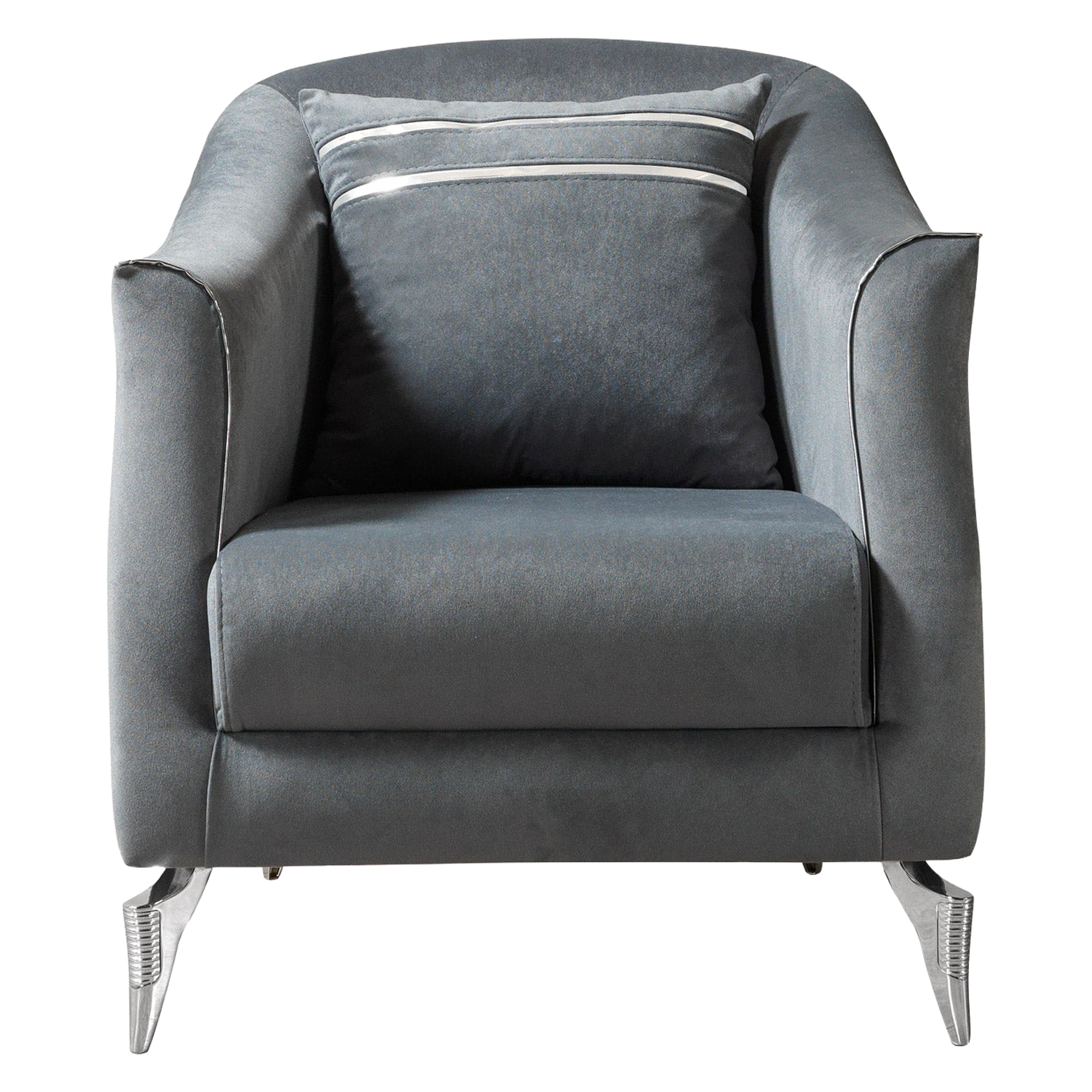 Nova Belinda Gray Velvet Chair