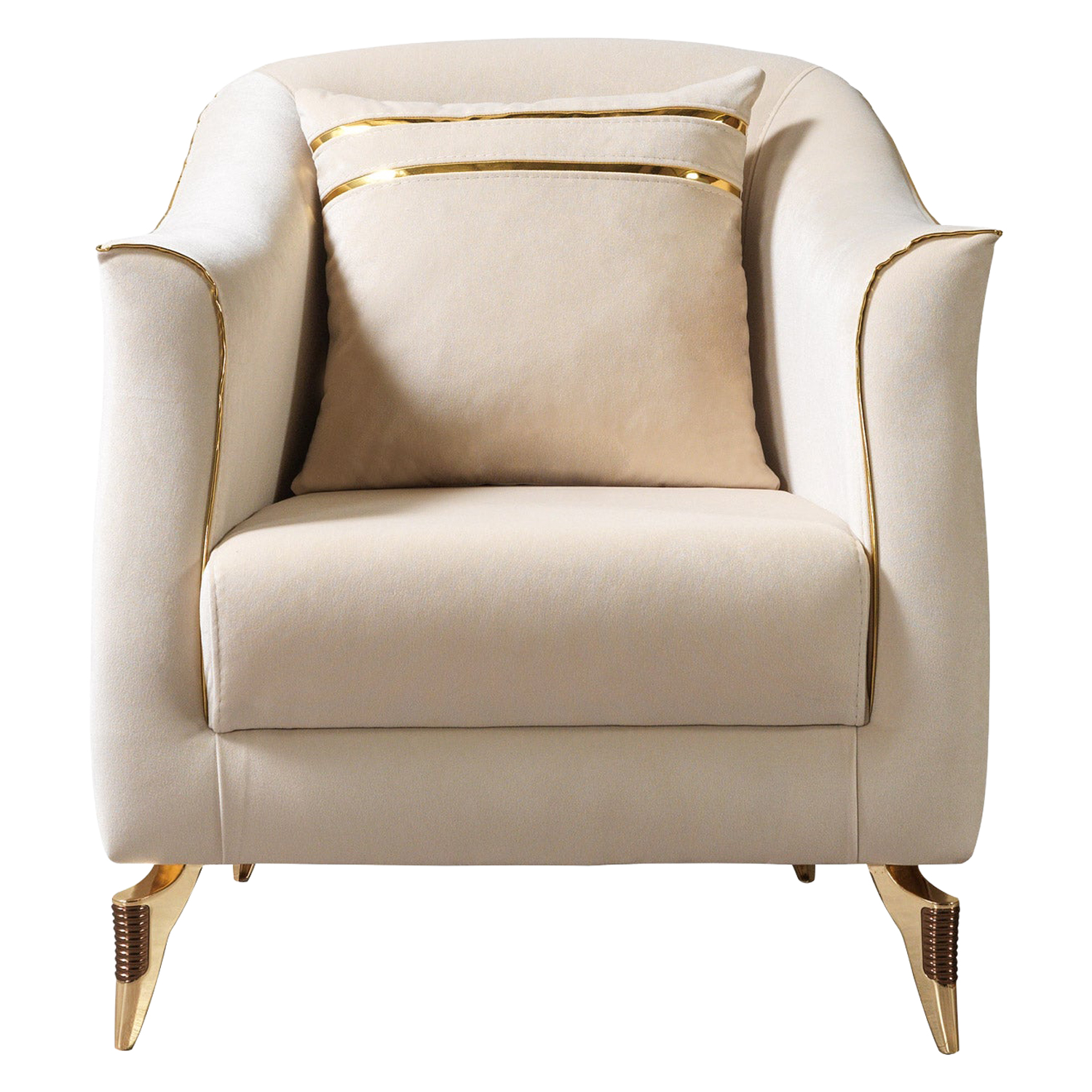 Nova Belinda Ivory Velvet Chair