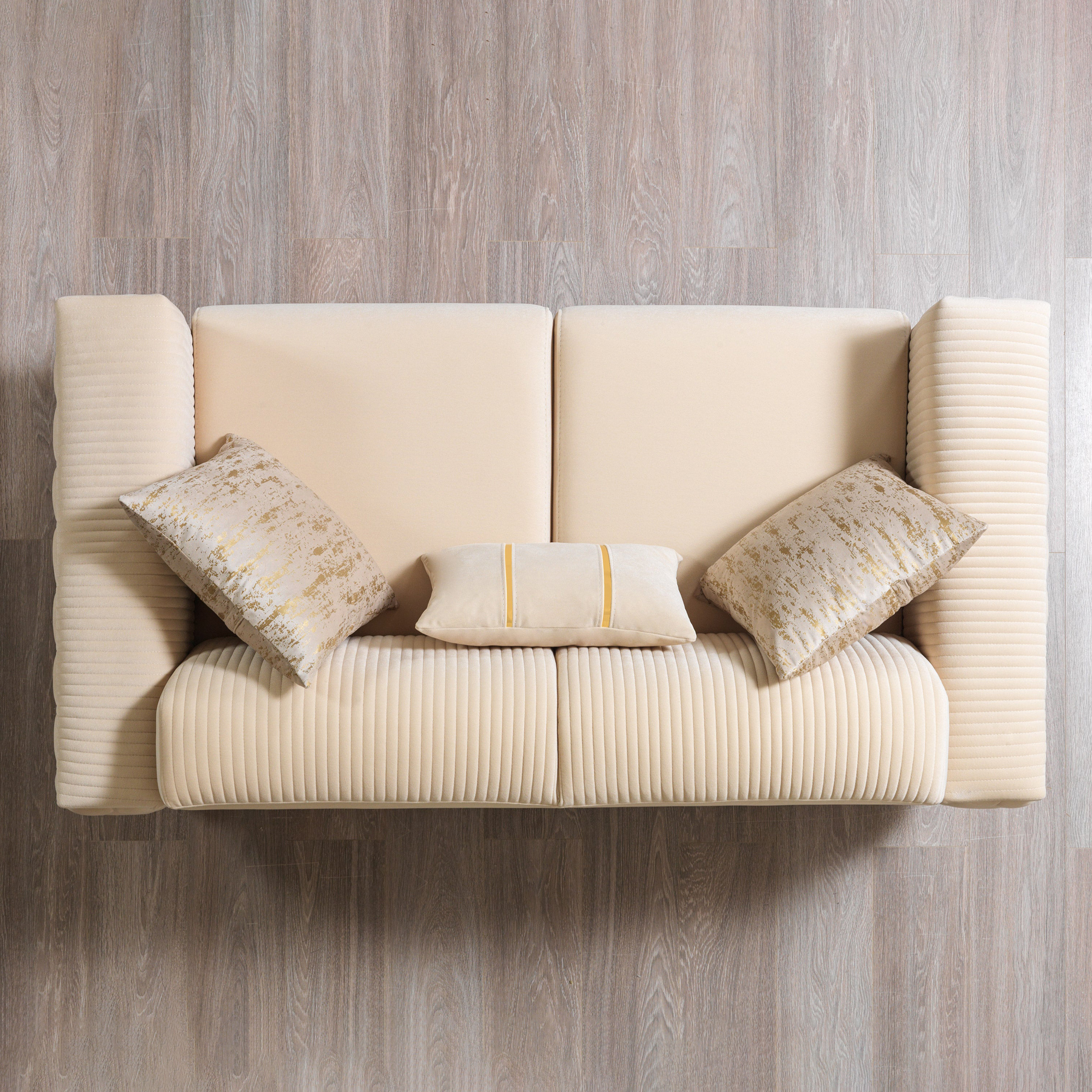 Nova - Belinda Ivory Velvet Sofa 89" & Loveseat 69"