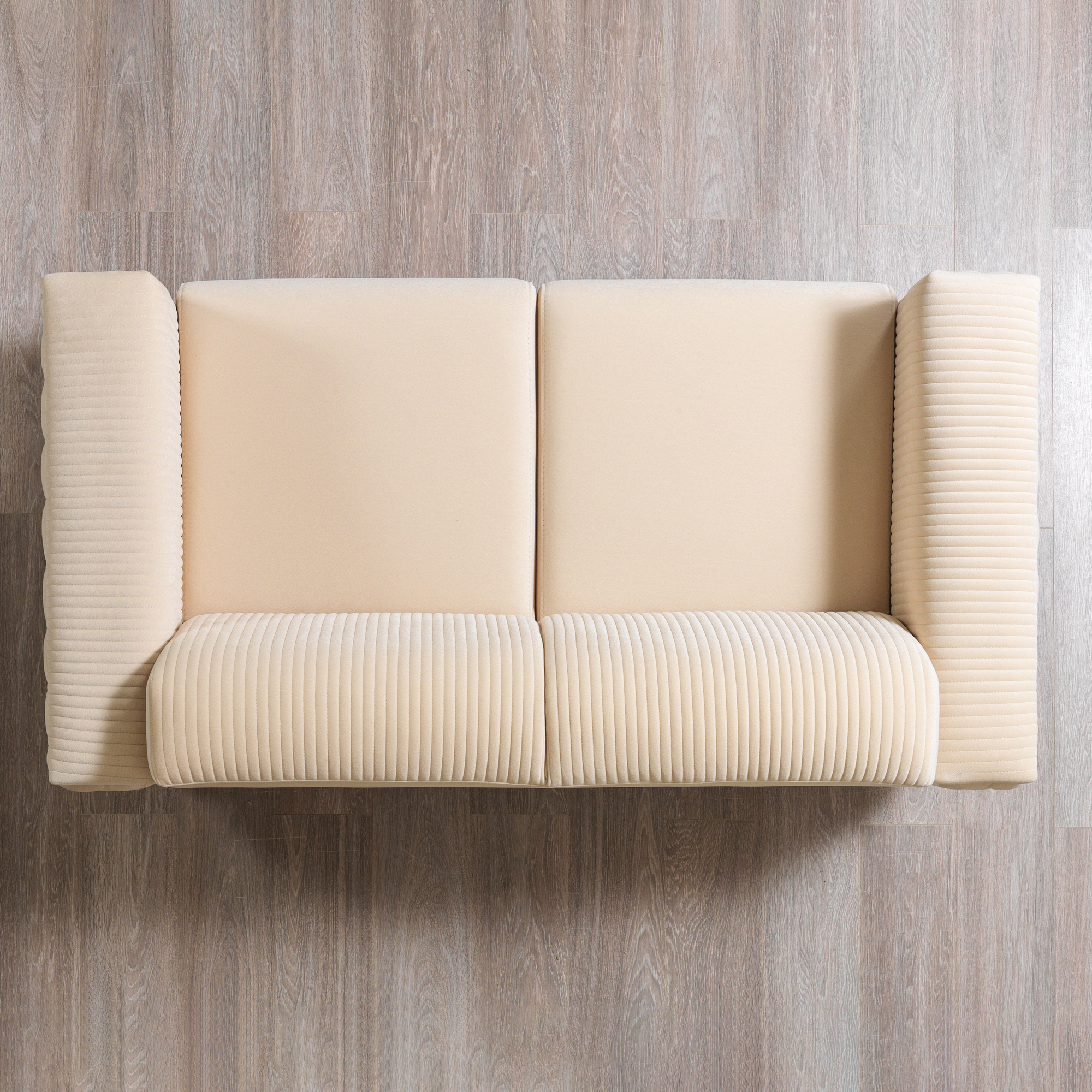 Nova - Belinda Ivory Velvet Sofa 89" & Loveseat 69"
