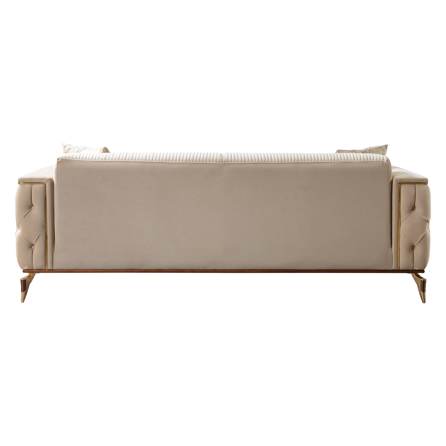 Nova - Belinda Ivory Velvet Sofa 89" & Loveseat 69"