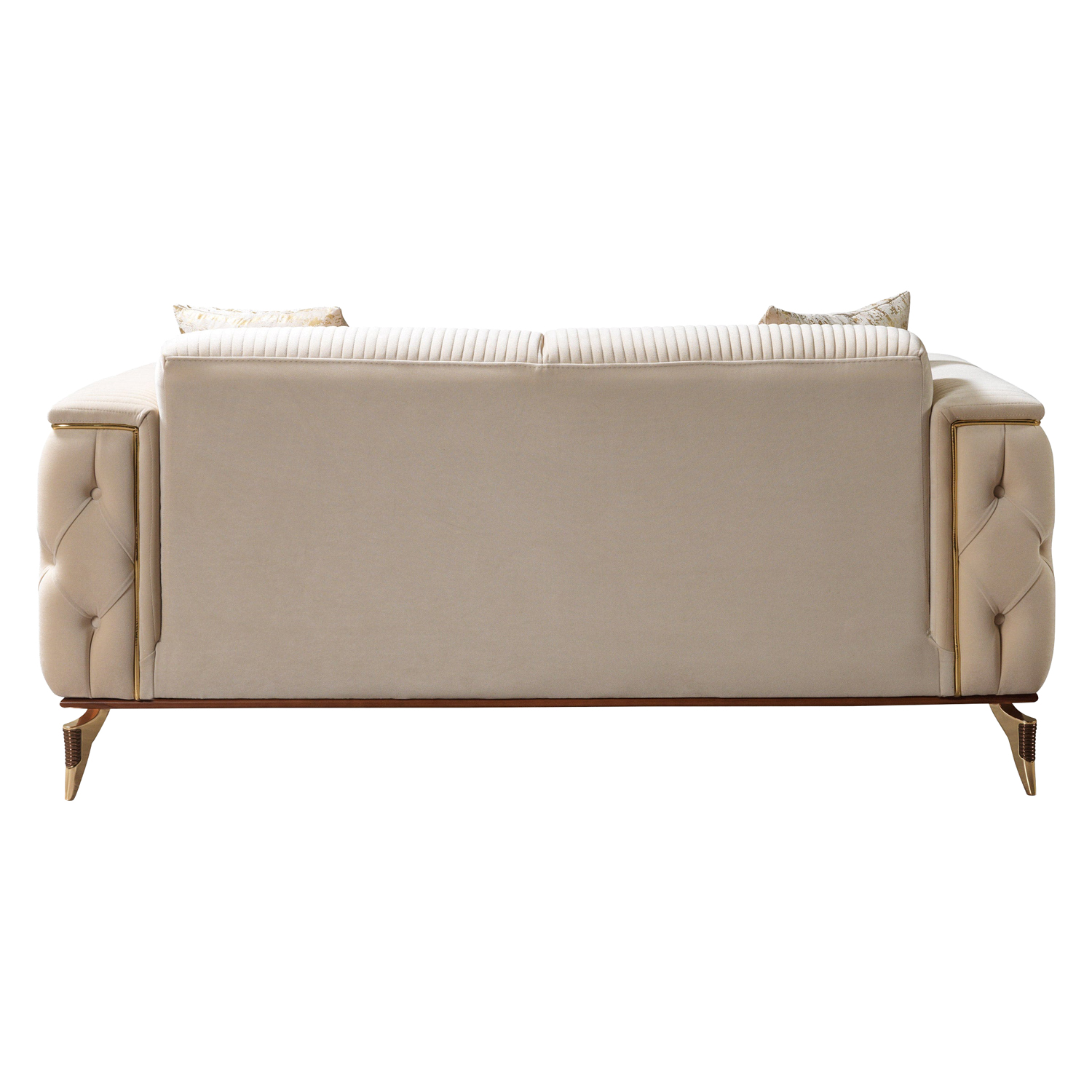 Nova - Belinda Ivory Velvet Sofa 89" & Loveseat 69"