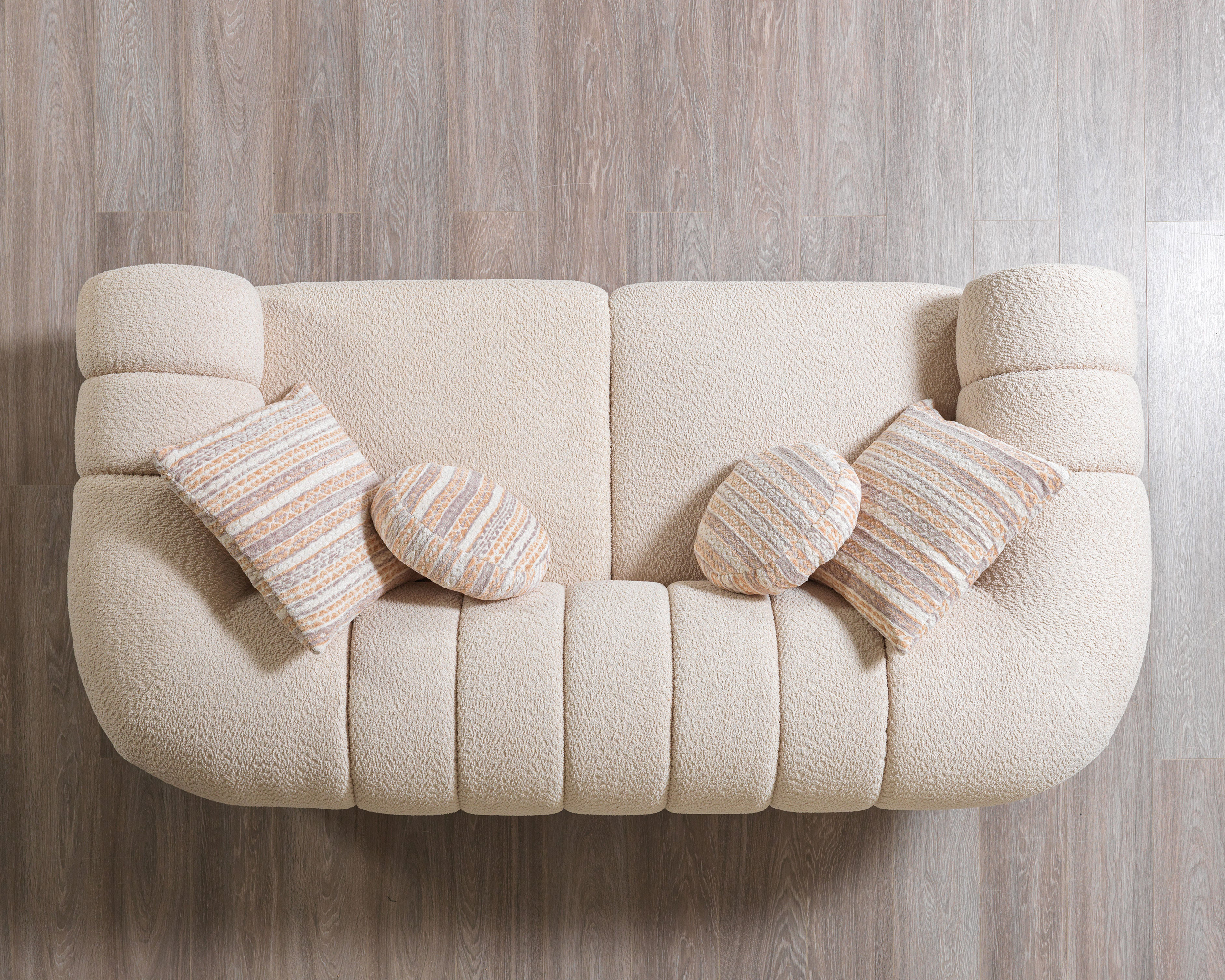 Nova - Destina Ivory Boucle Sofa 96" & Loveseat 81"
