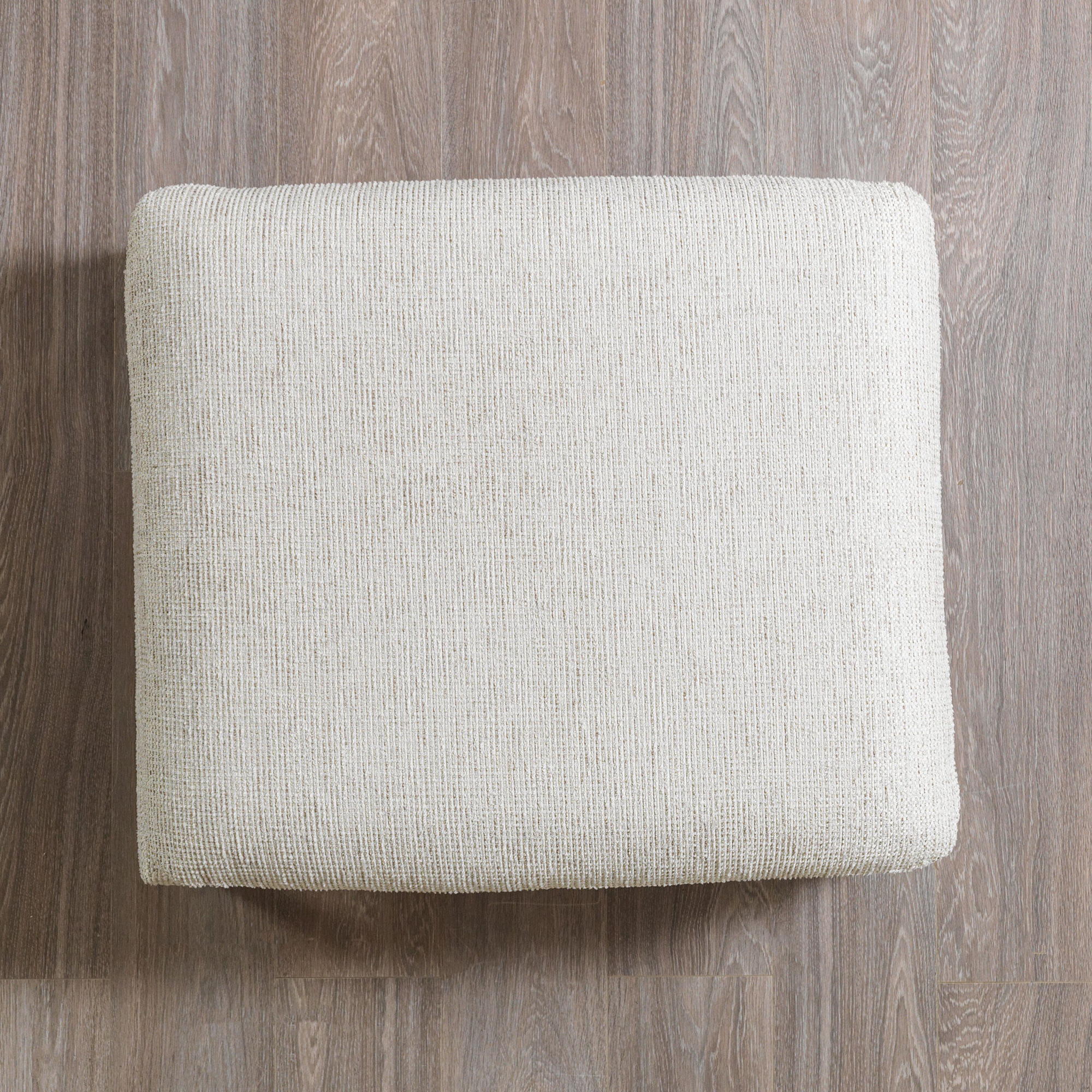 Nova - Dylan Ivory Linen 3-Piece Curved 126" Sectional with Ottoman