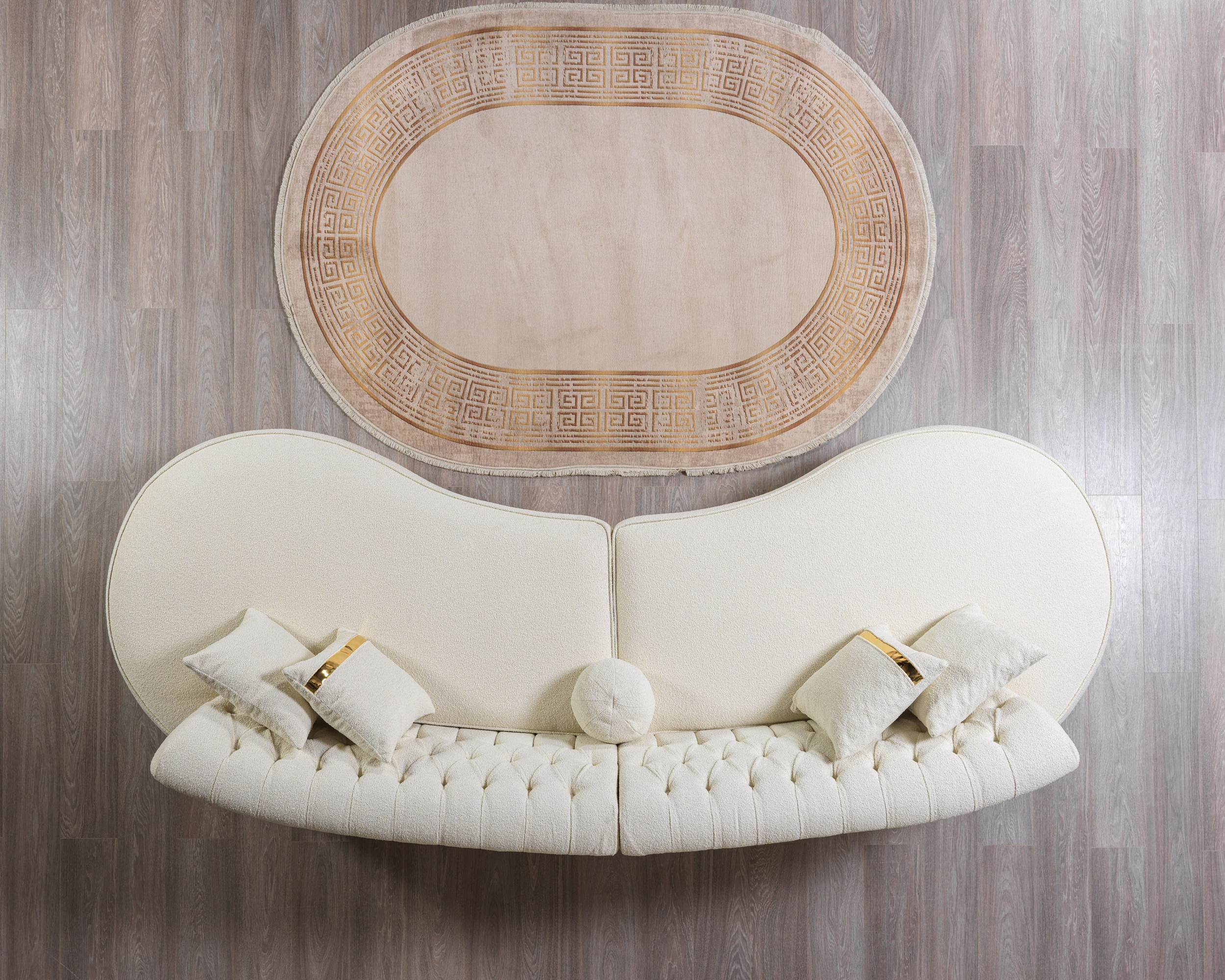Nova Ella Boucle Curved Sectional - Ivory