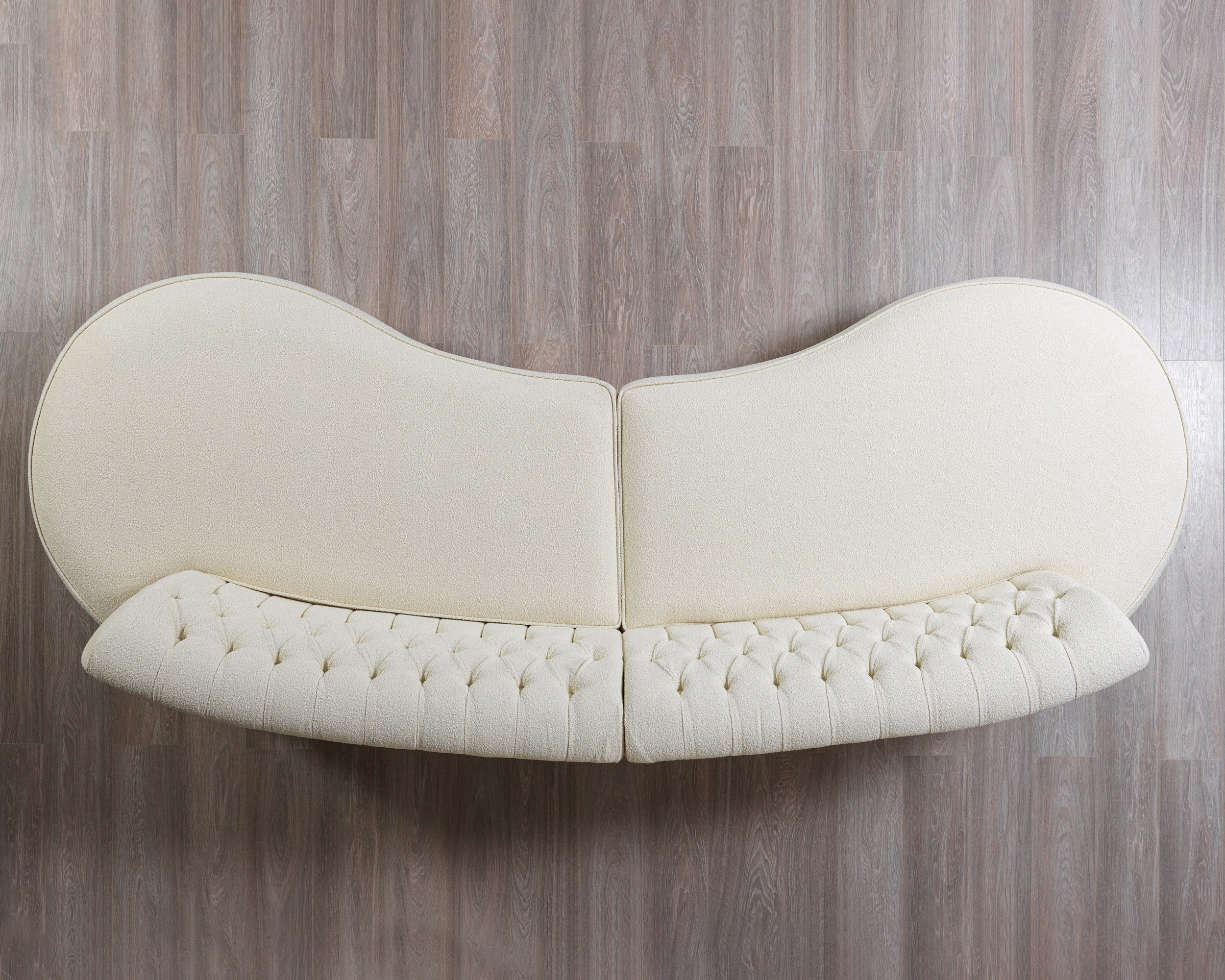 Nova Ella Boucle Curved Sectional - Ivory