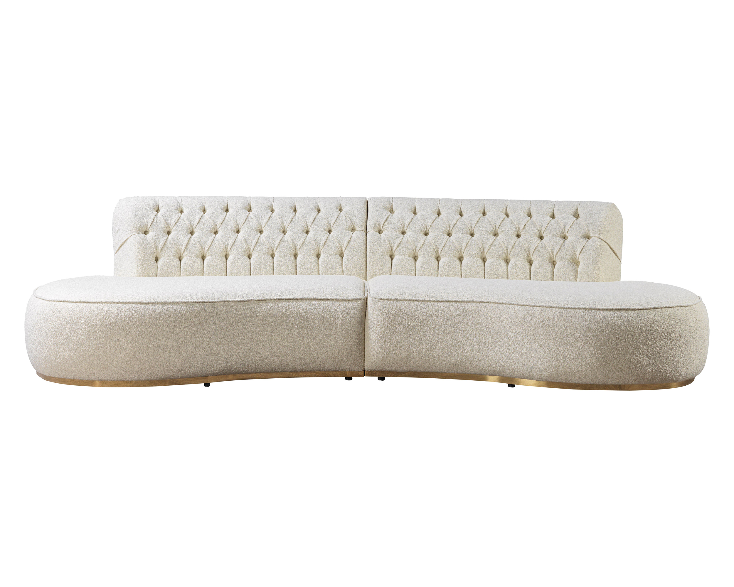 Nova Ella Boucle Curved Sectional - Ivory