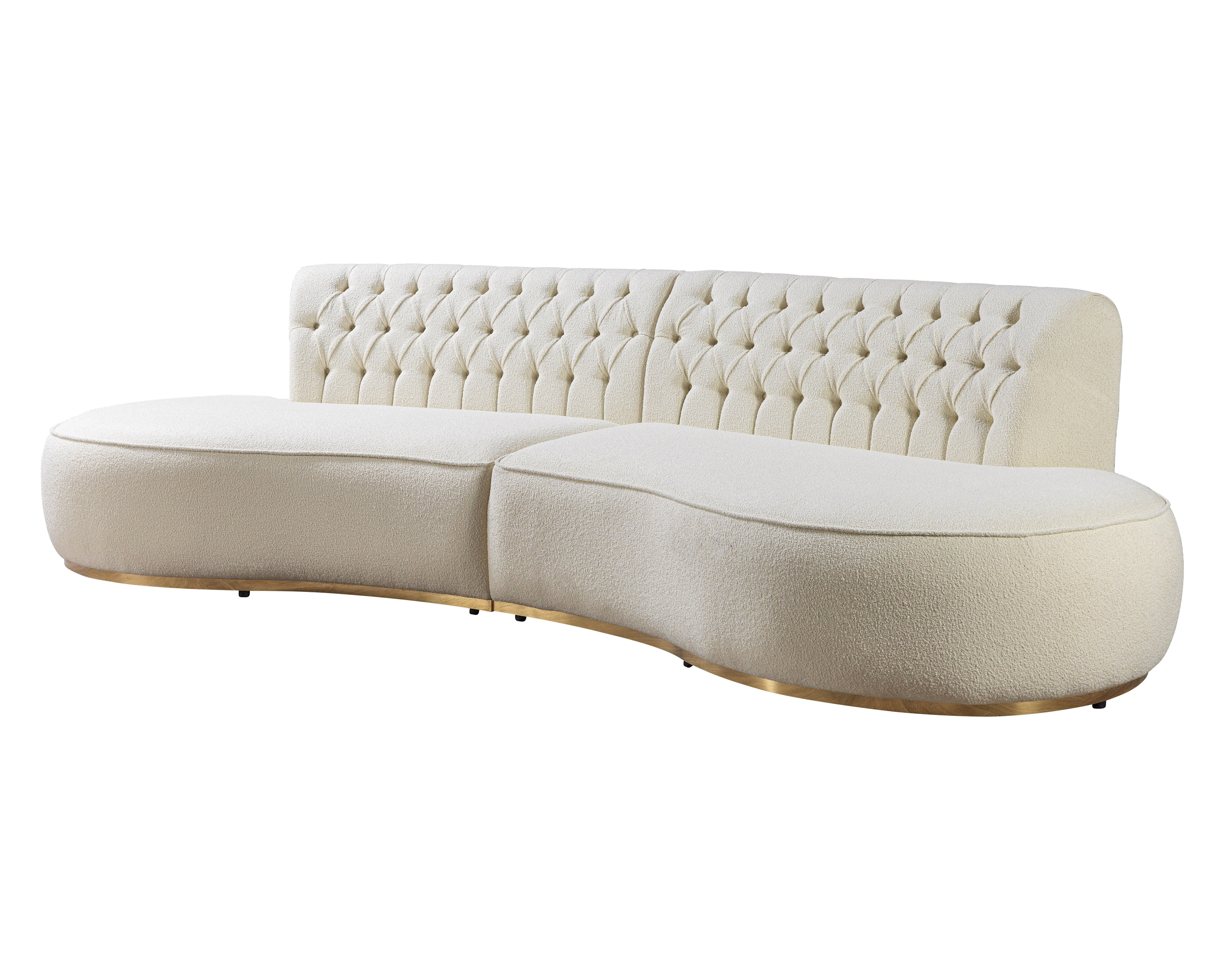 Nova Ella Boucle Curved Sectional - Ivory