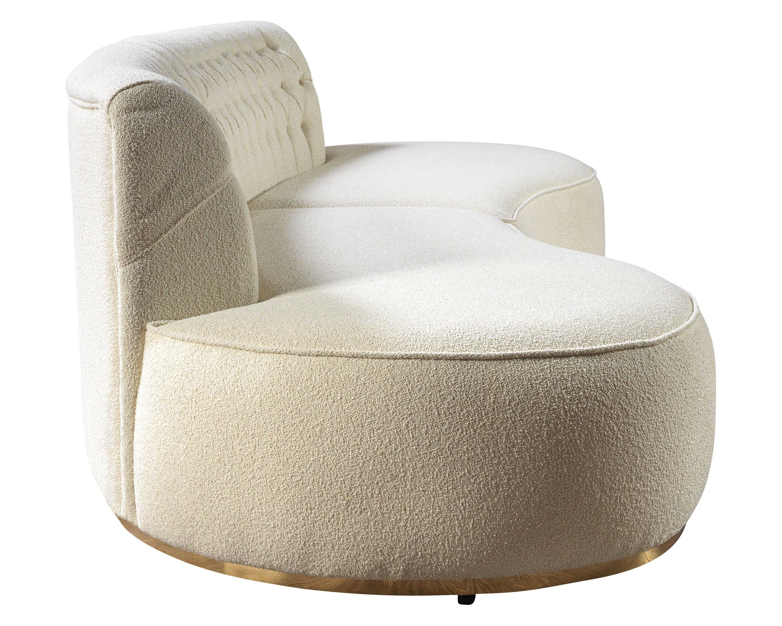 Nova Ella Boucle Curved Sectional - Ivory
