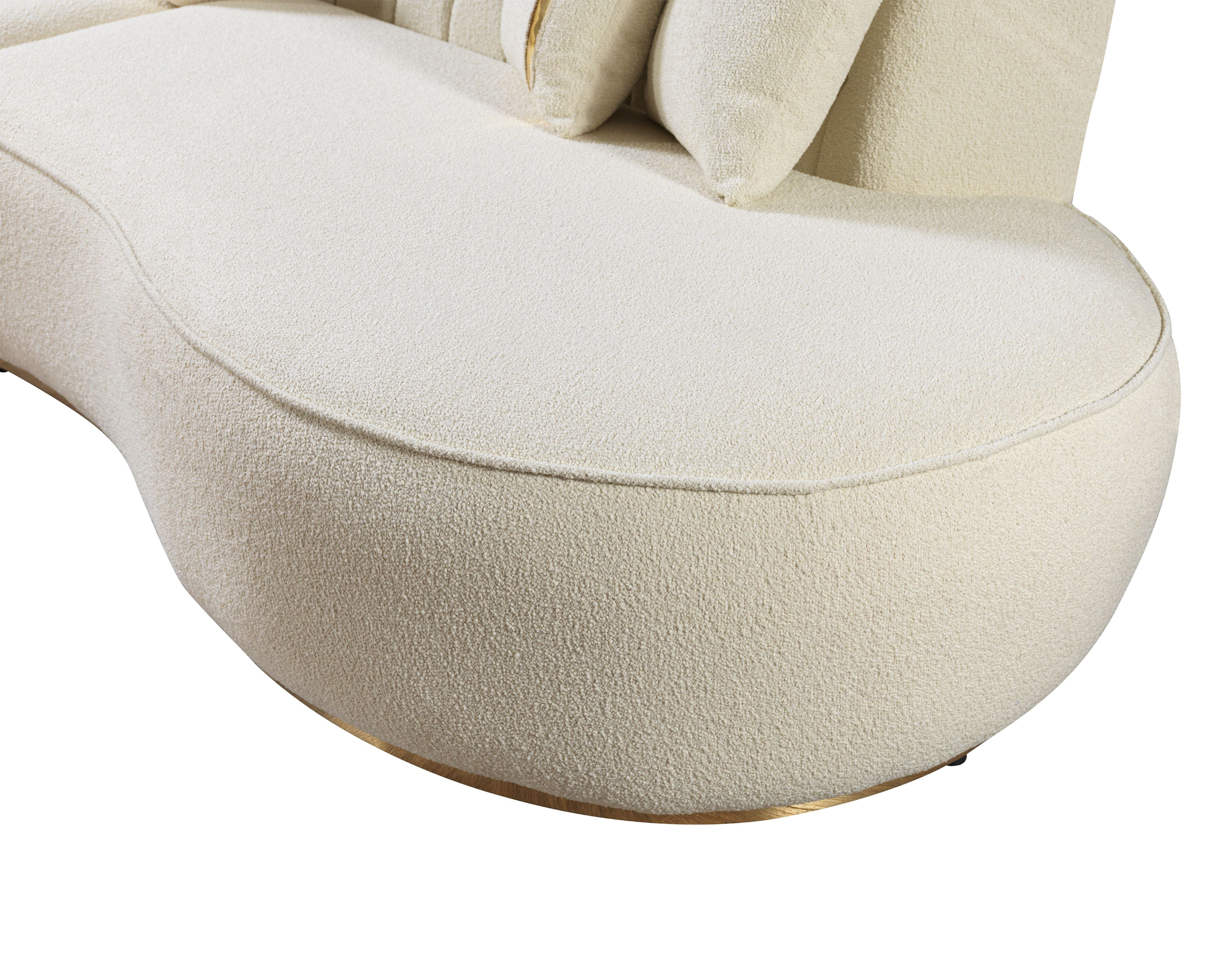Nova Ella Boucle Curved Sectional - Ivory