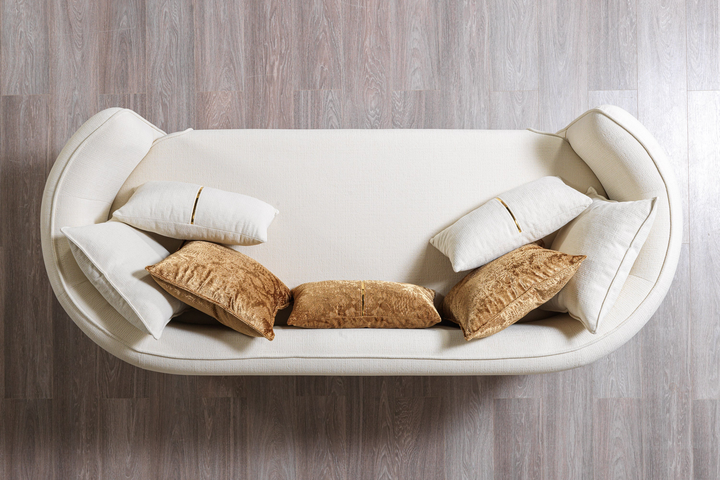 Nova - Helena Ivory Velvet Loveseat 82"