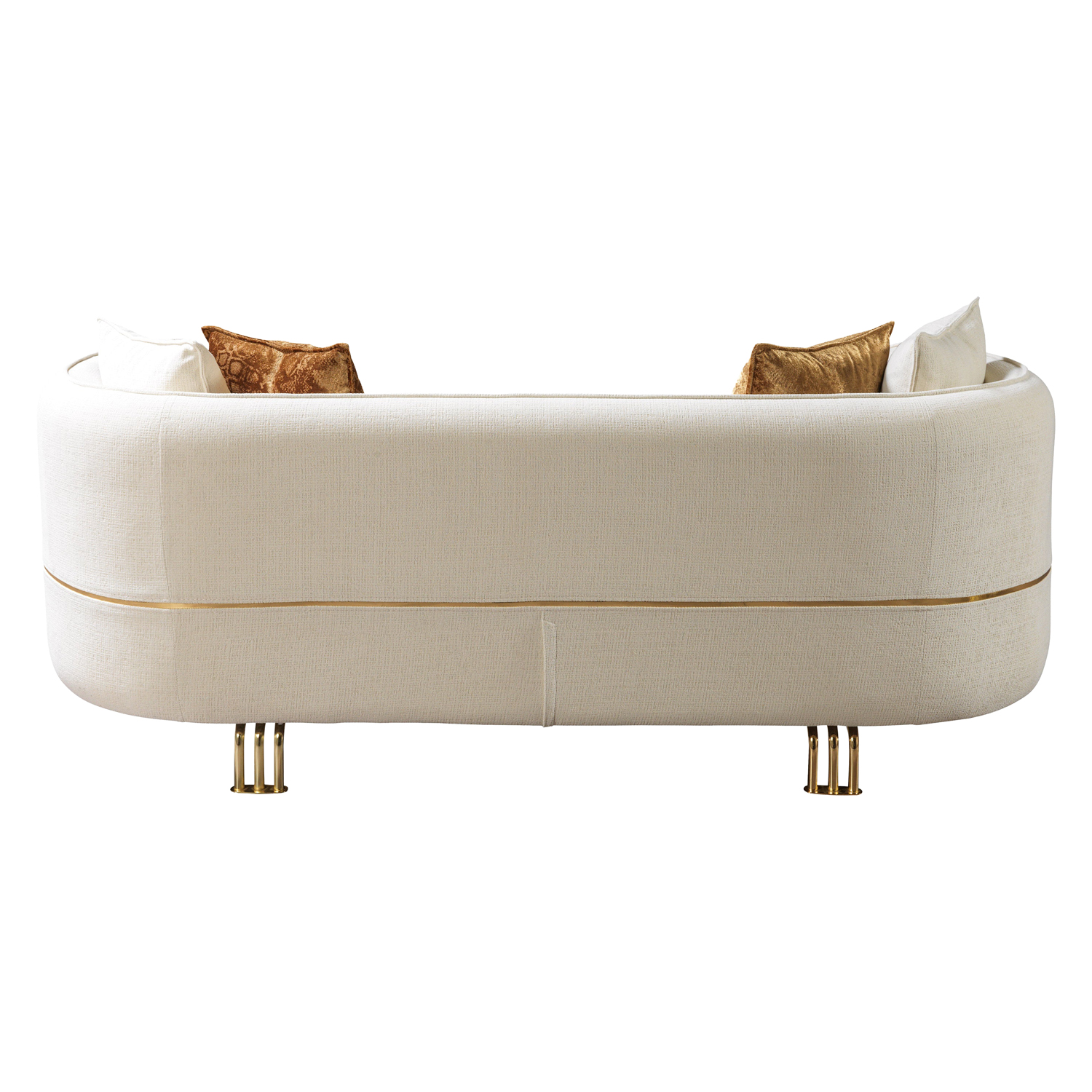 Nova - Helena Ivory Velvet Loveseat 82"