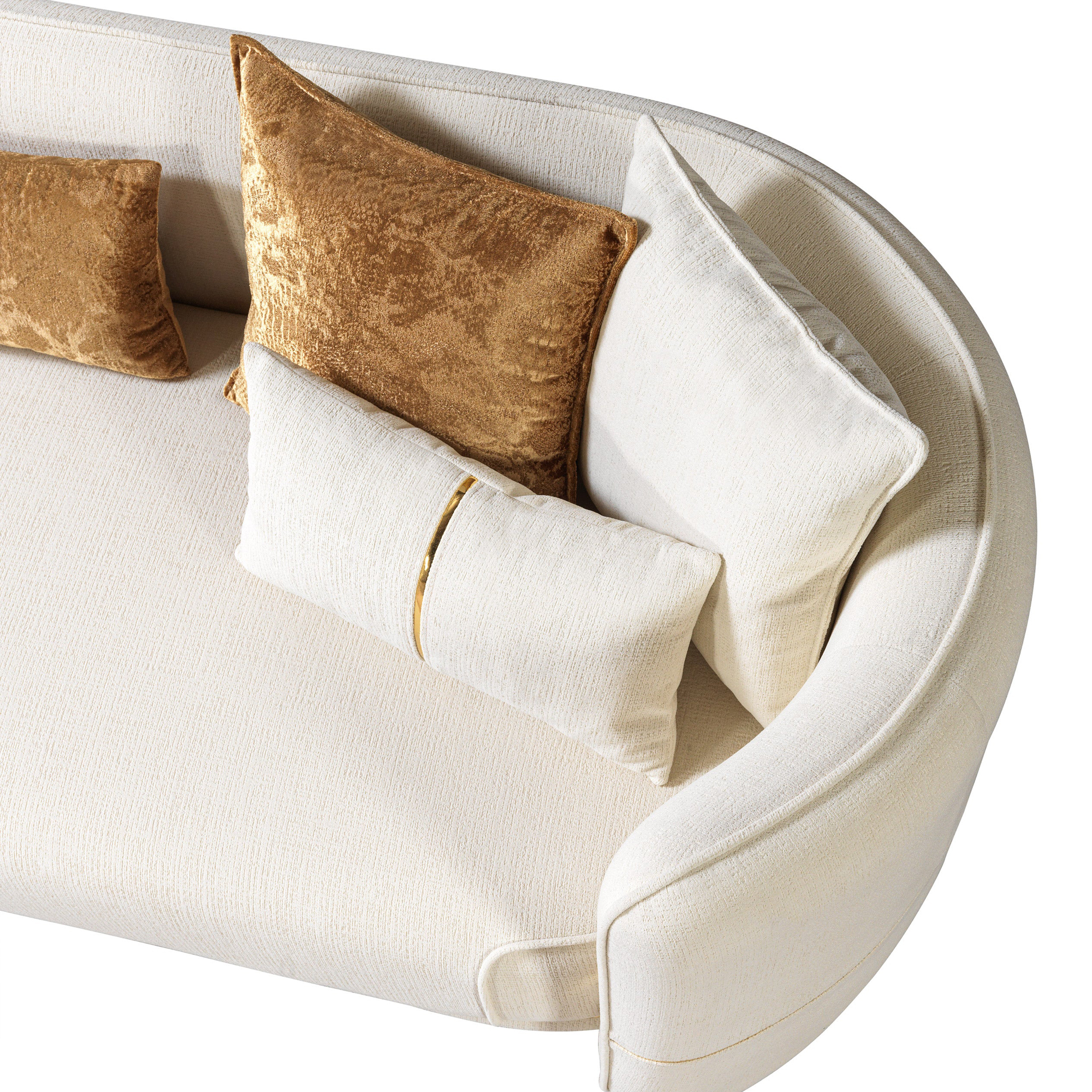 Nova - Helena Ivory Velvet Loveseat 82"
