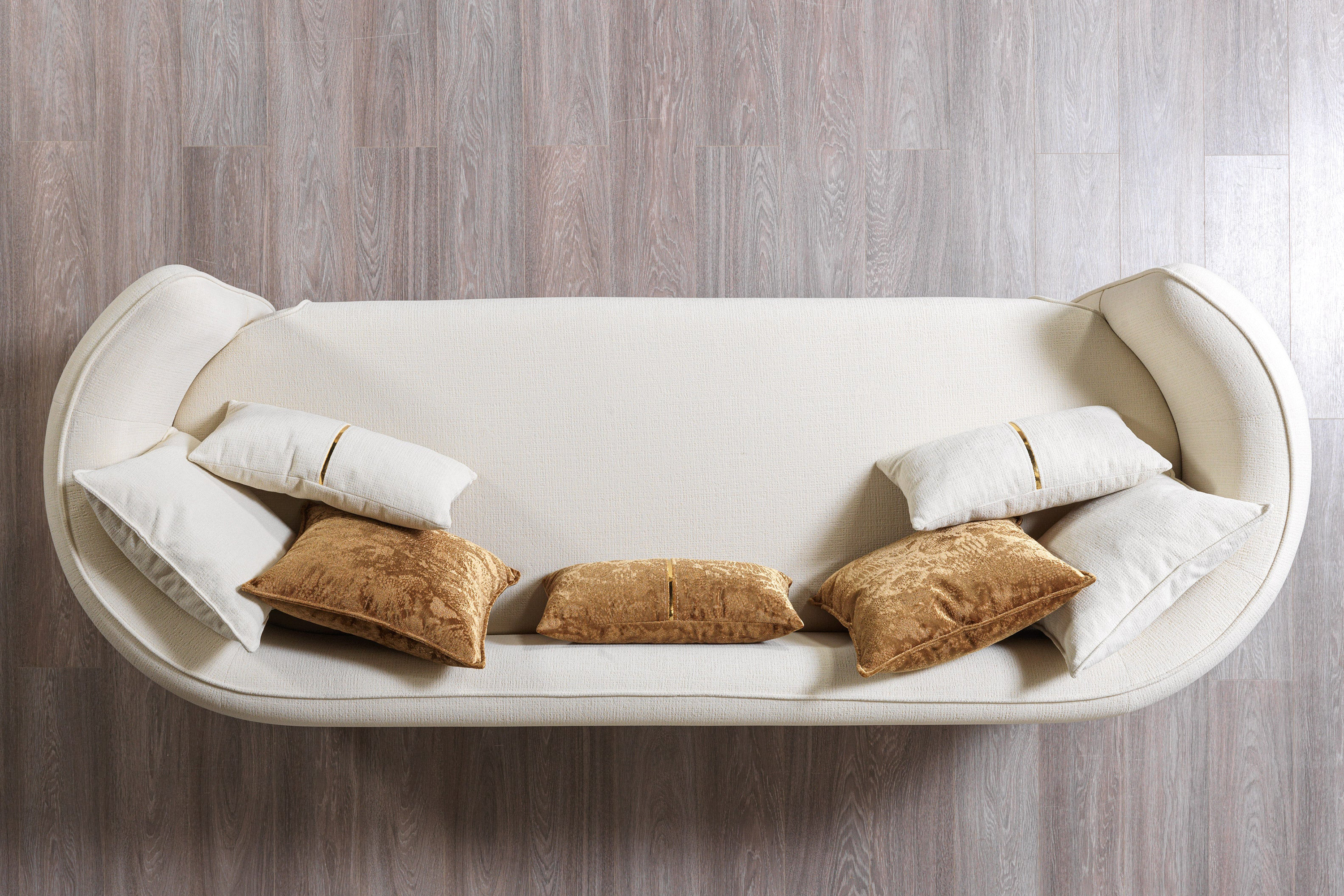 Nova - Helena Ivory Velvet Sofa 94"