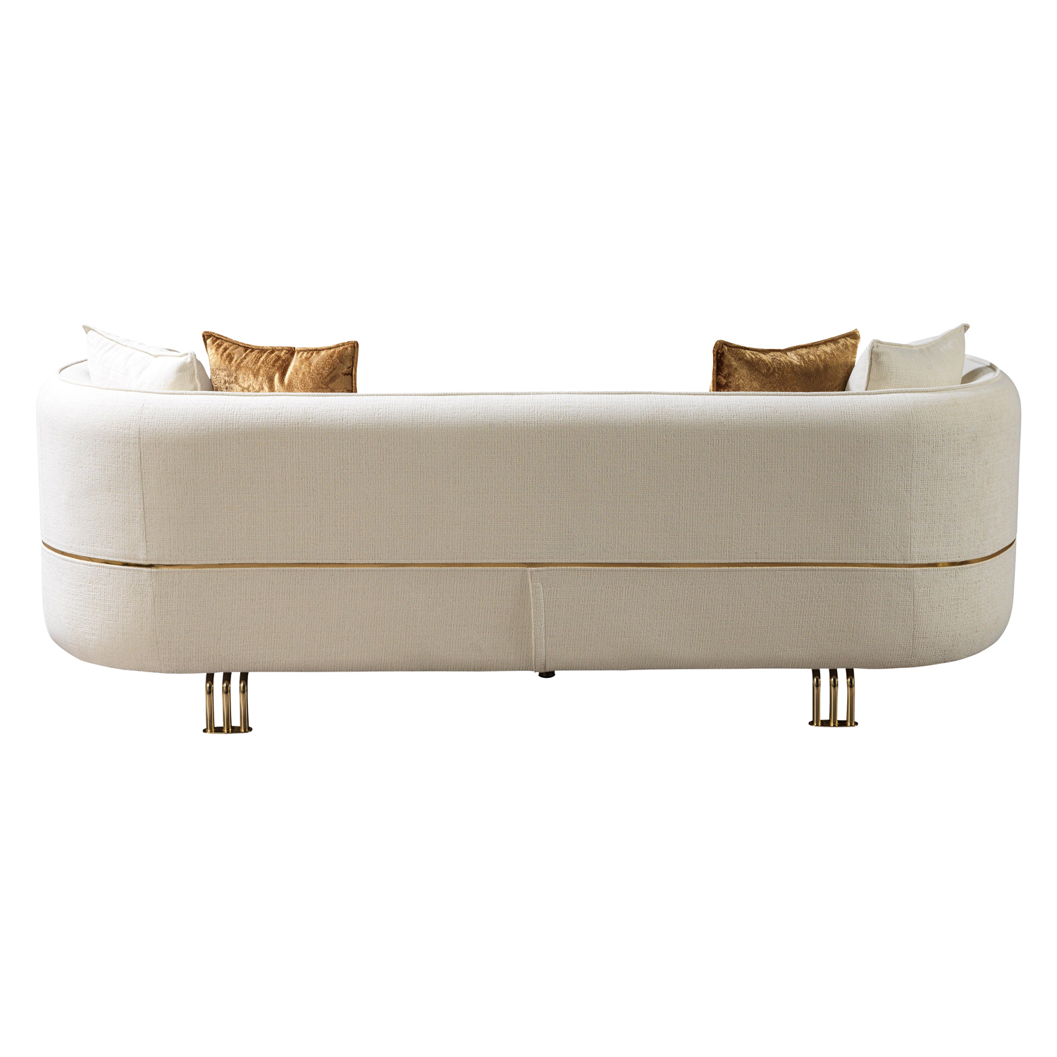 Nova - Helena Ivory Velvet Sofa 94"