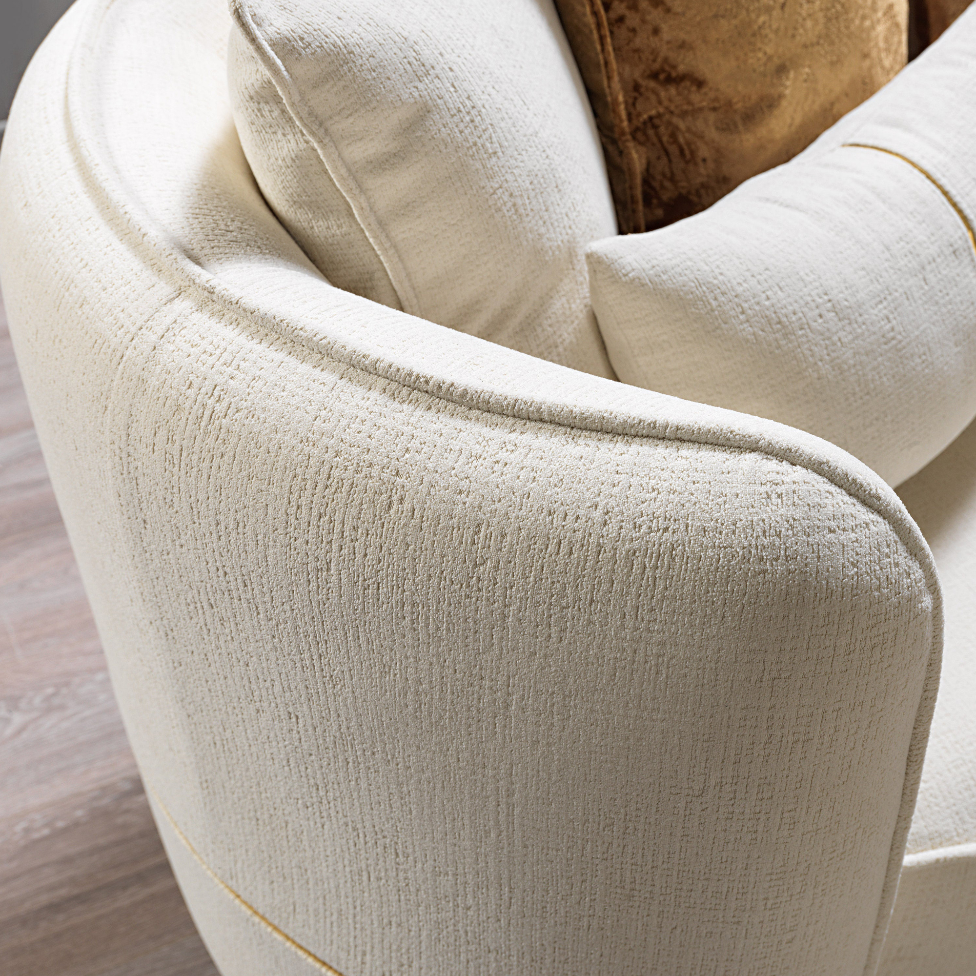 Nova - Helena Ivory Velvet Sofa 94"