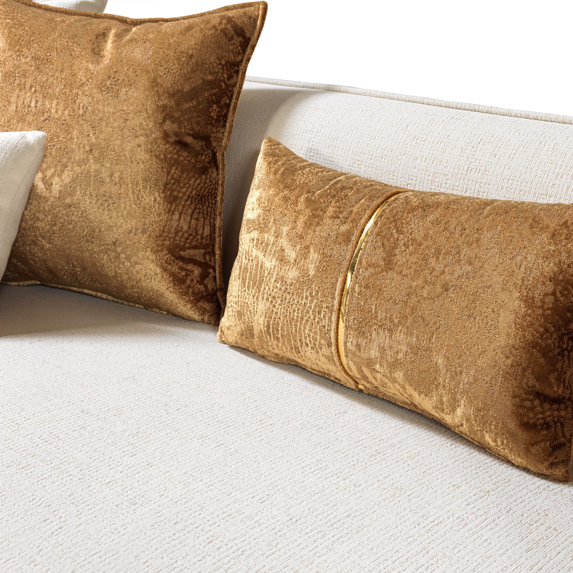 Nova - Helena Ivory Velvet Sofa 94"