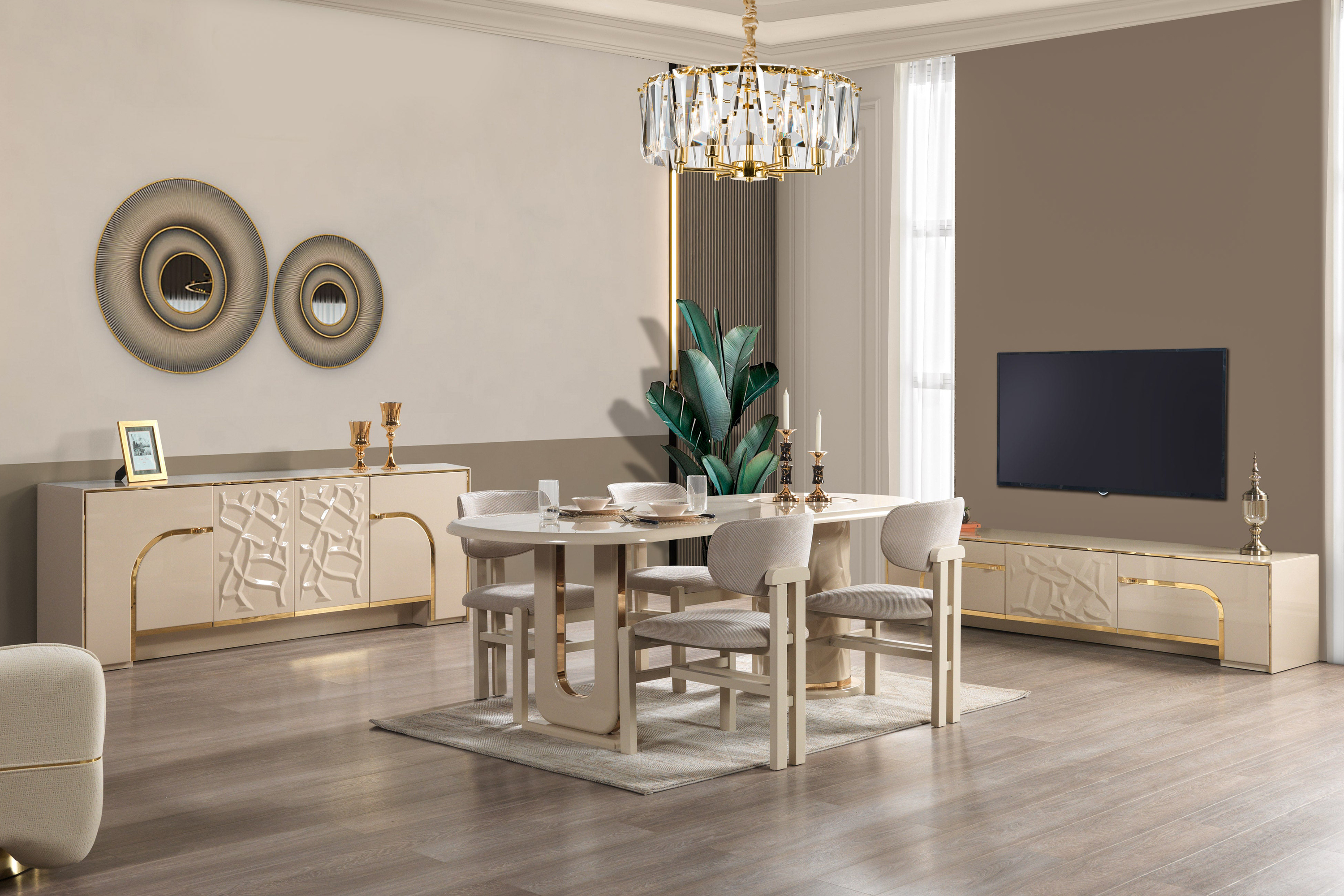 Nova - Helena Ivory Tv Stand