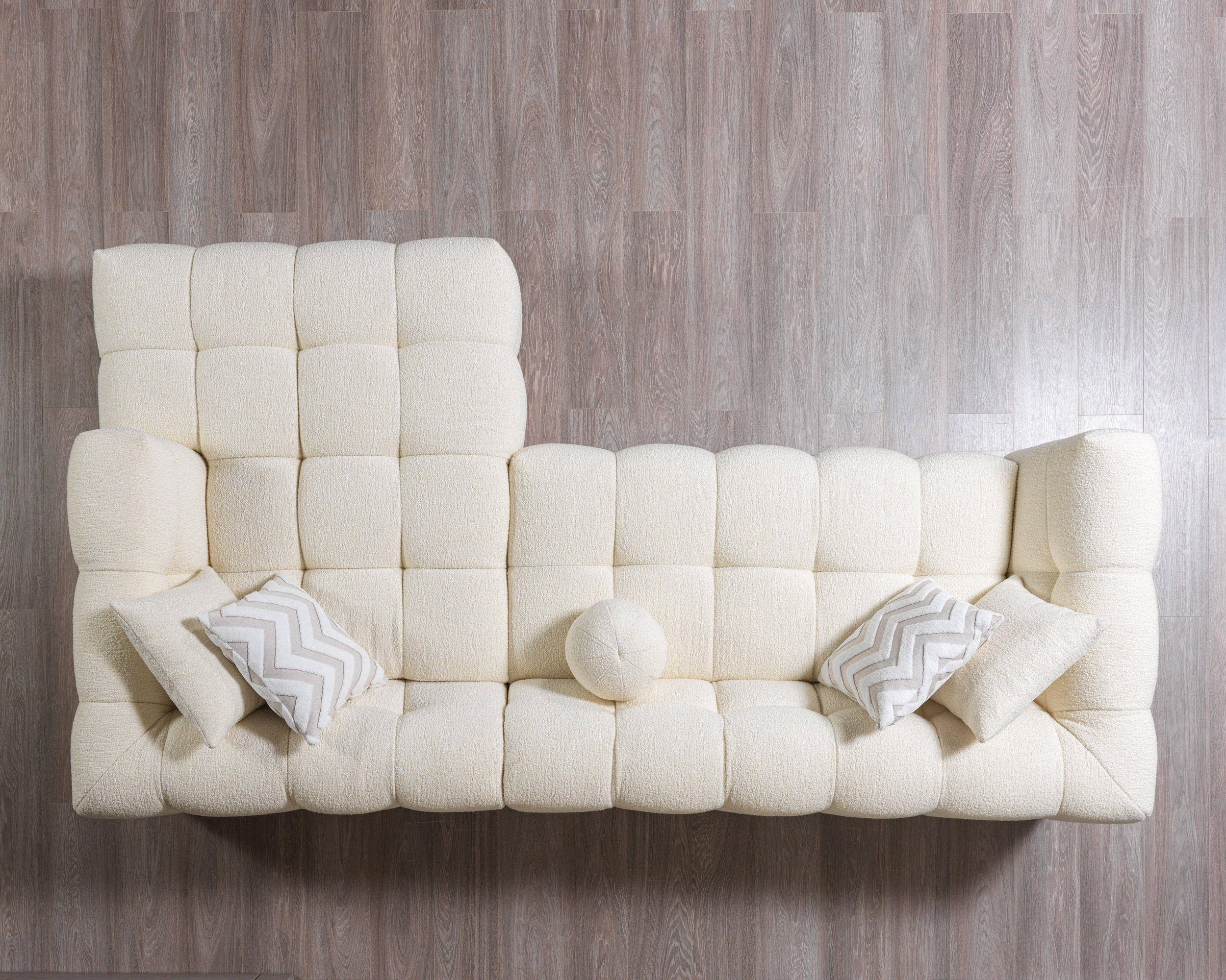 Nova Ivy Ivory Boucle RAF 110" Sectional