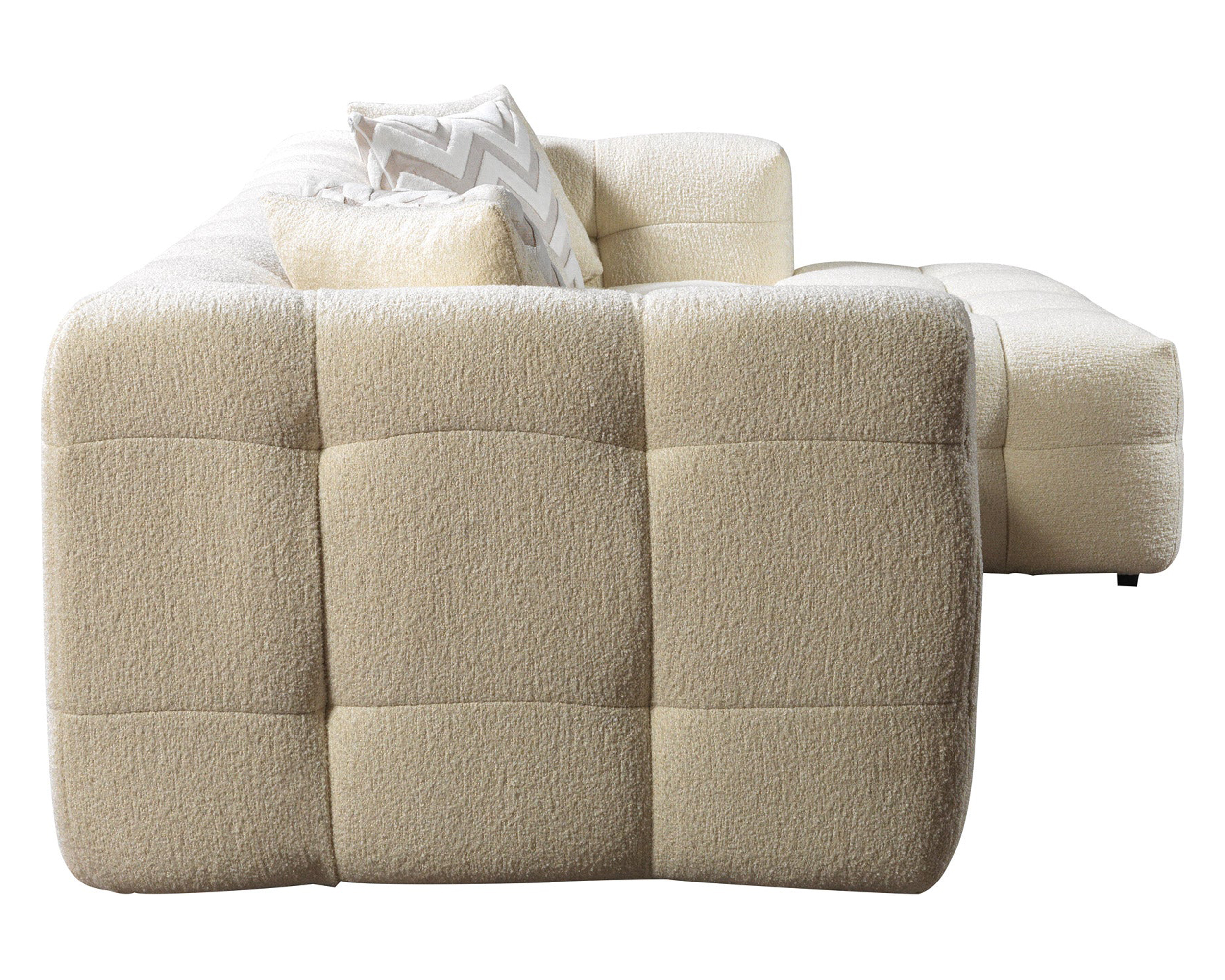 Nova Ivy Ivory Boucle RAF 110" Sectional